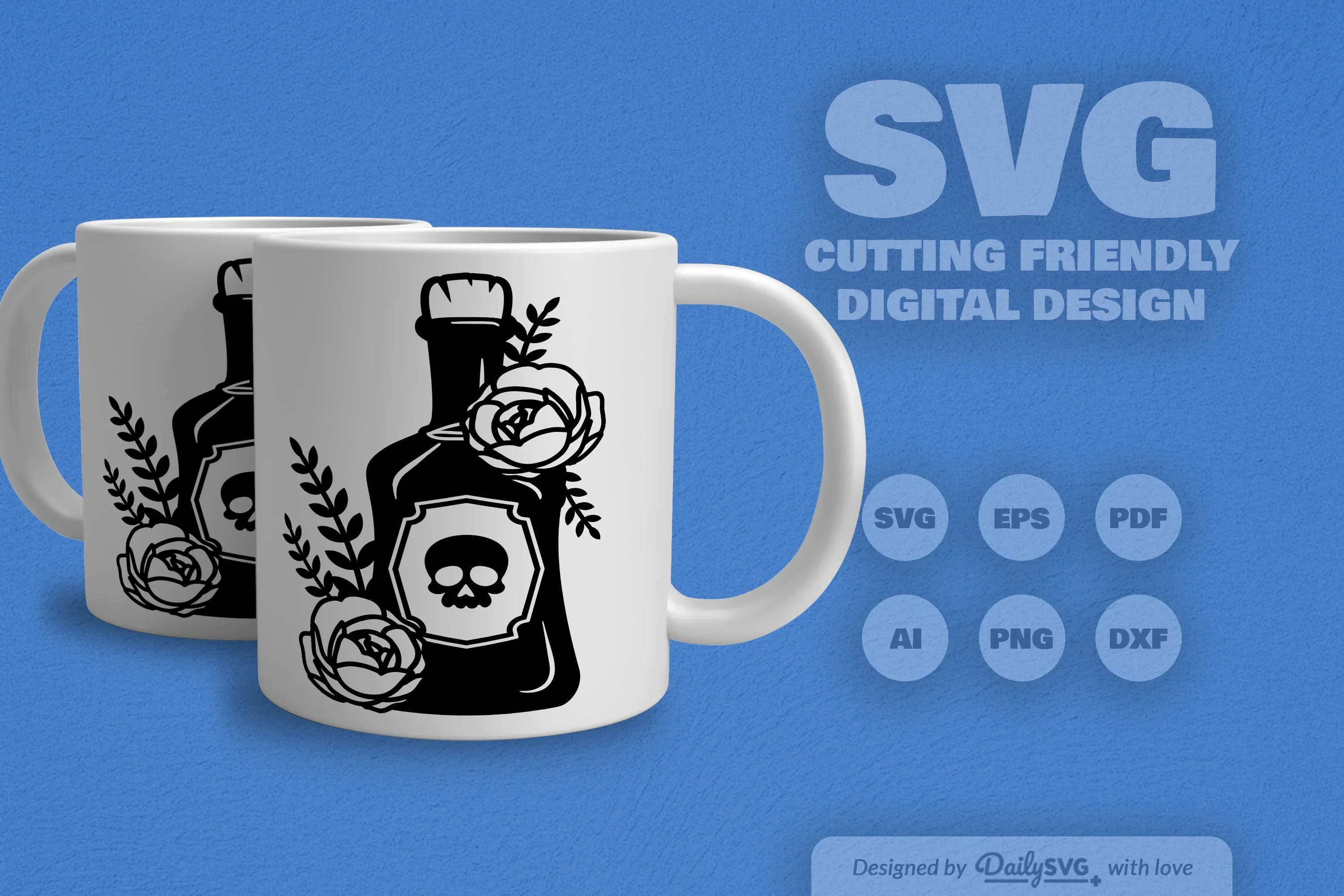 Poison Bottle with Roses Halloween SVG Bundle - Image 5