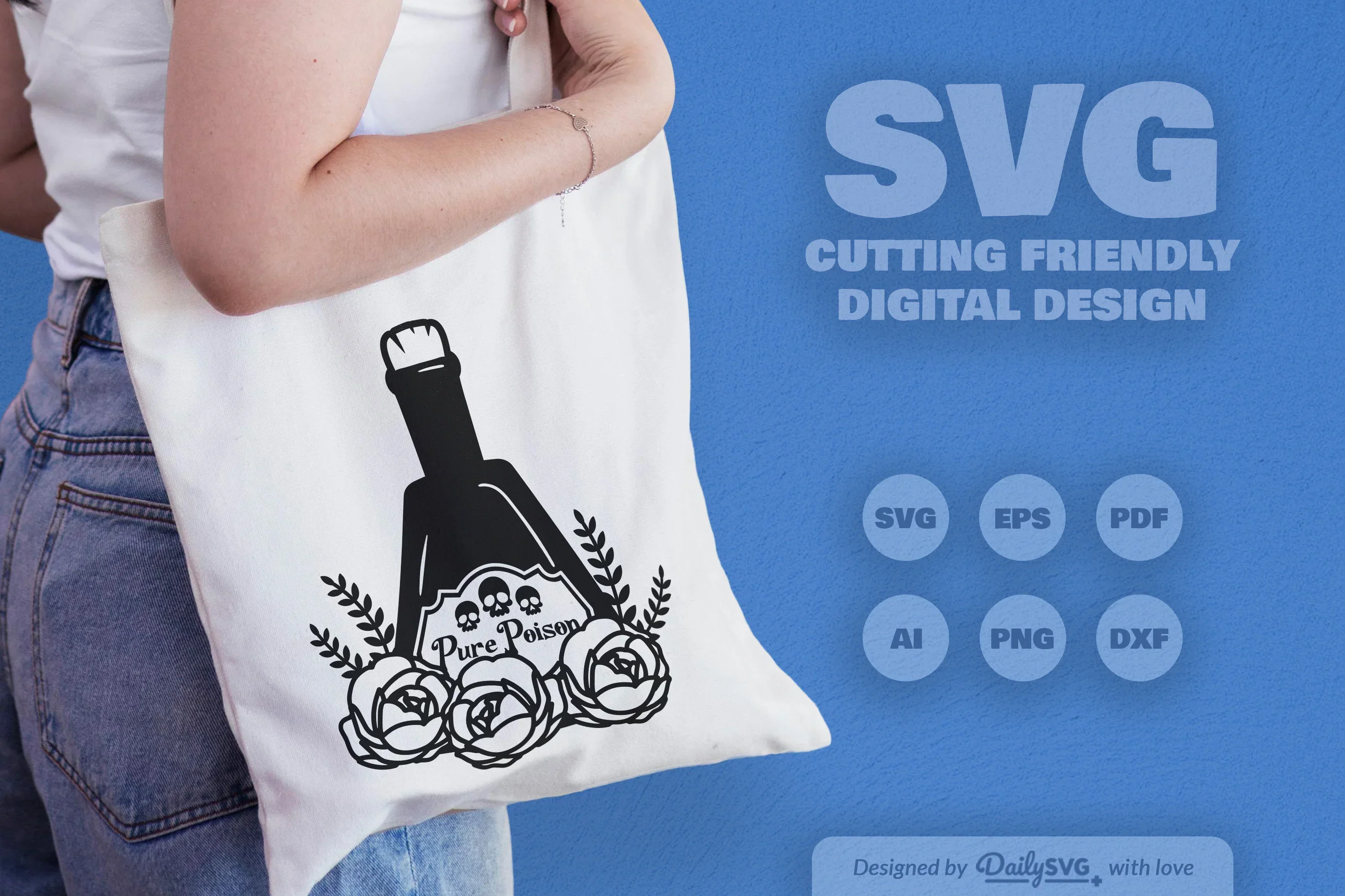 Poison Bottle with Roses Halloween SVG Bundle - Image 4