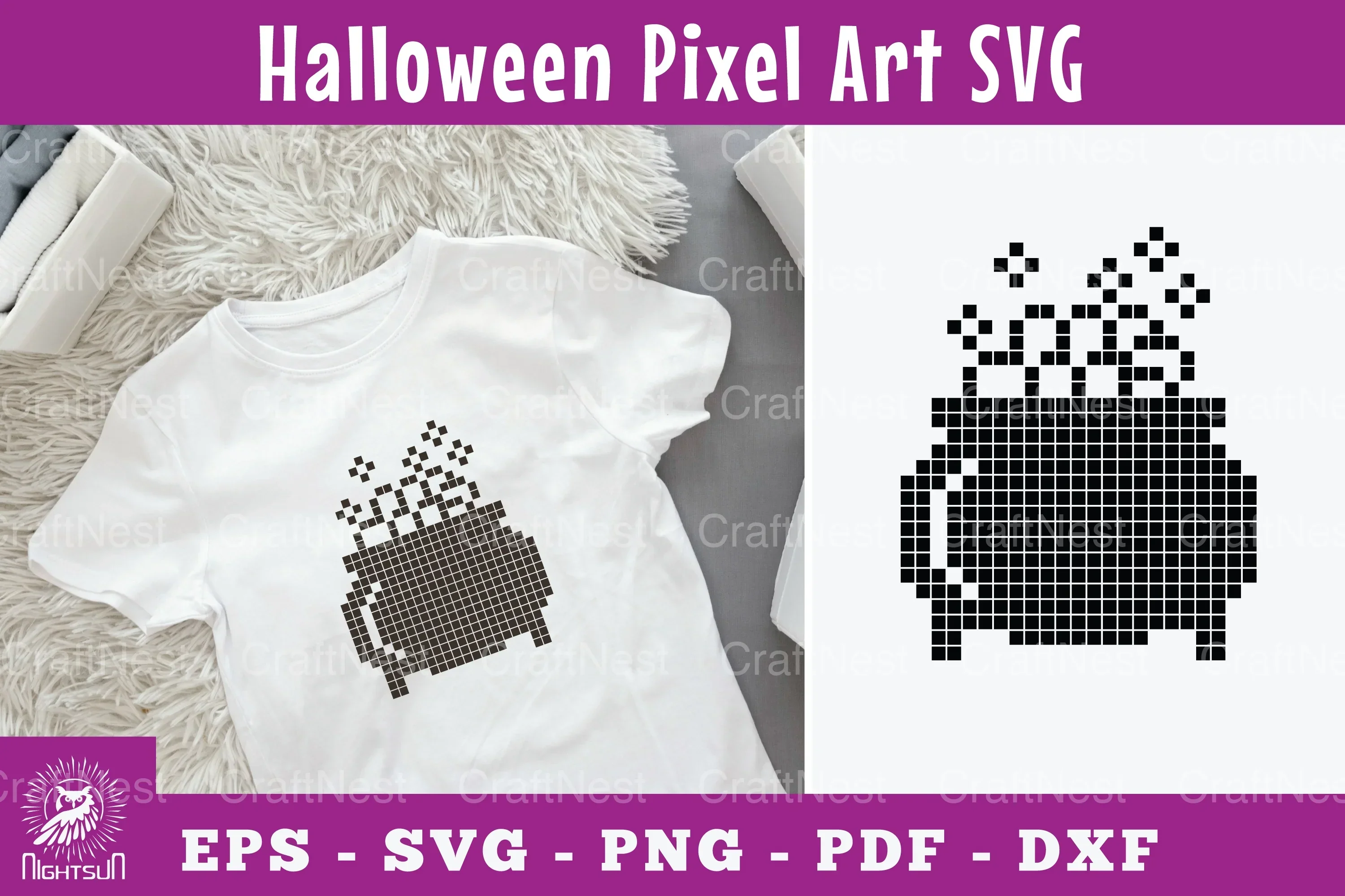 Poison Pot Pixel Art Clipart Bundle