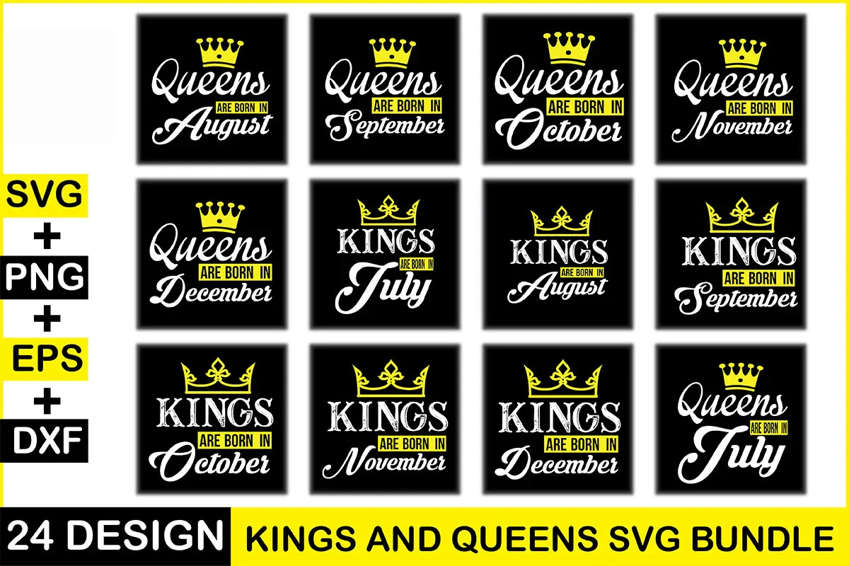 Queens And Kings SVG Bundle - Image 2