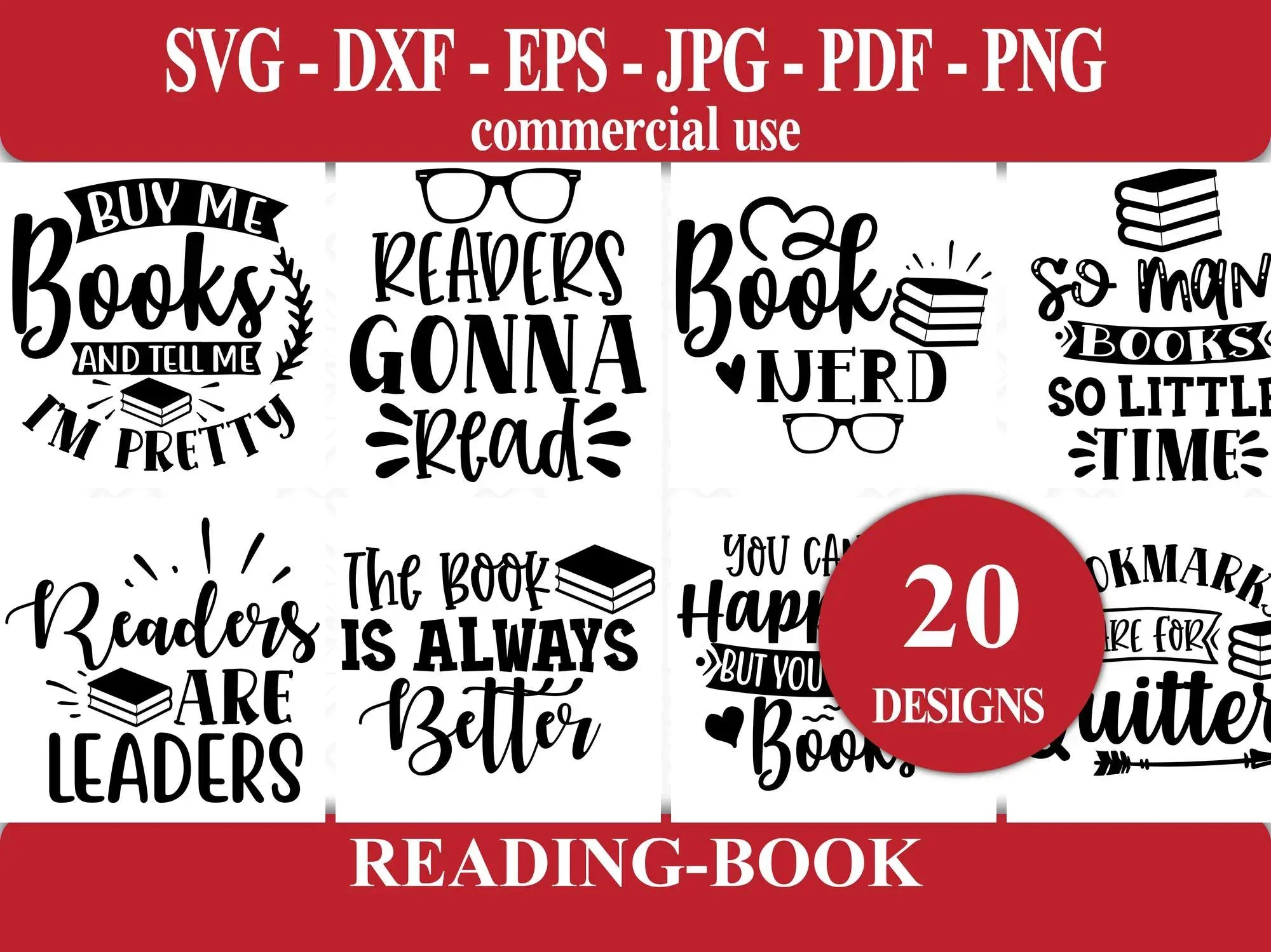 Reading Book SVG