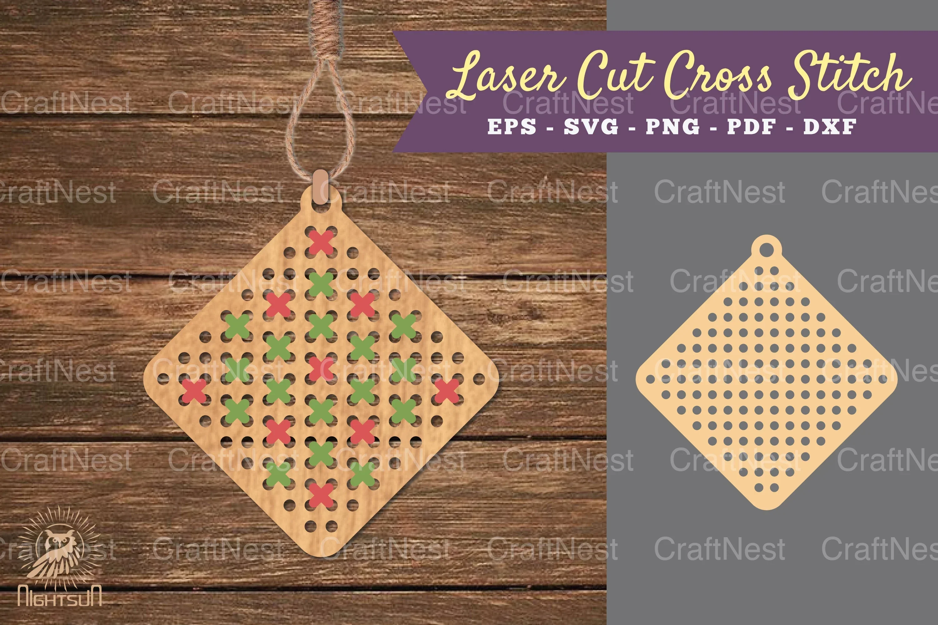 Rectangular Cut Cross Stitch Clipart Bundle