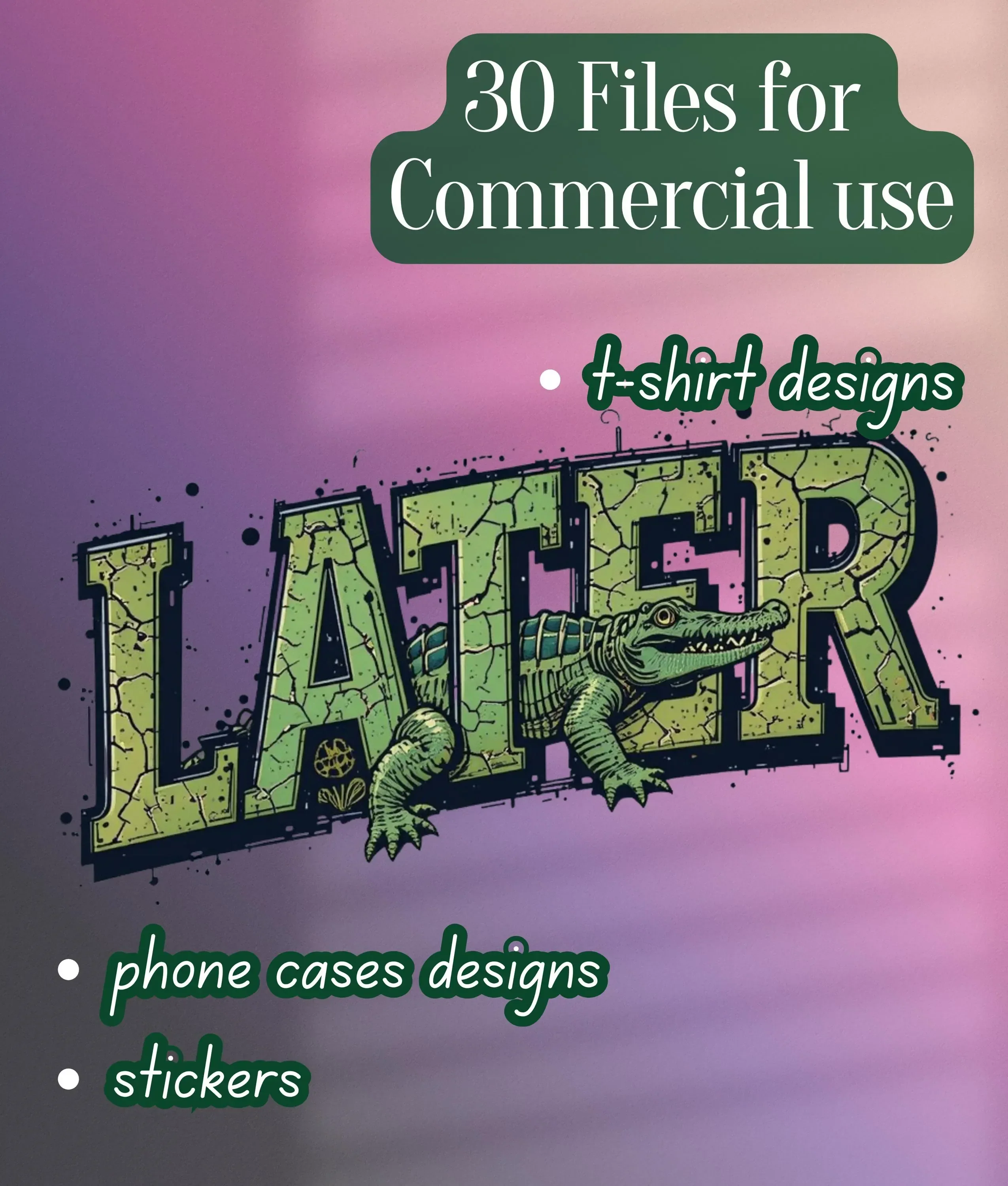 Retro Alligator SVG Bundle