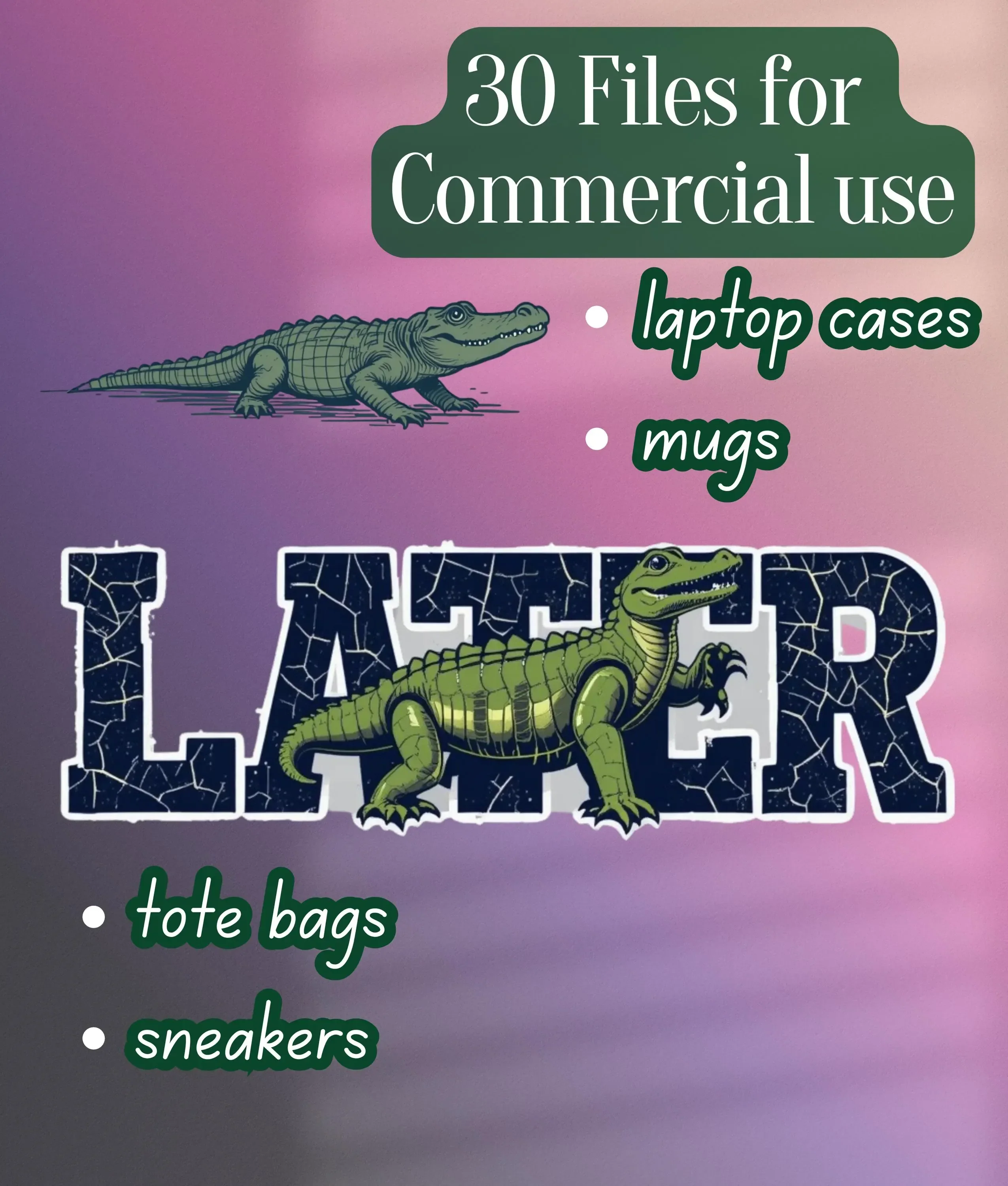 Retro Alligator SVG Bundle - Image 6
