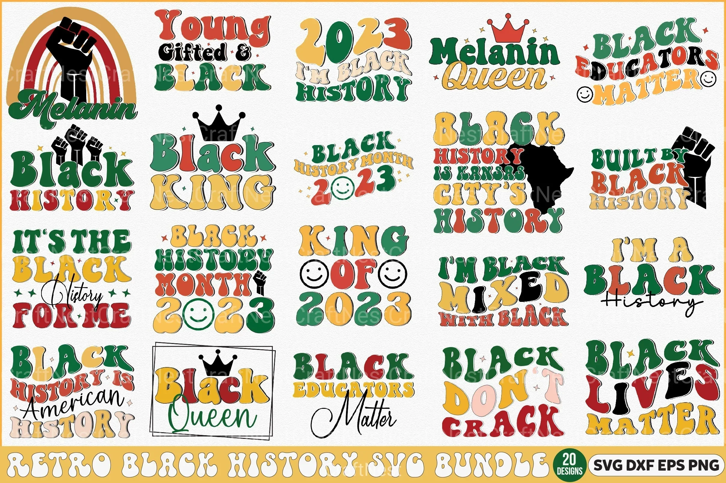 Retro Black History Design Bundle