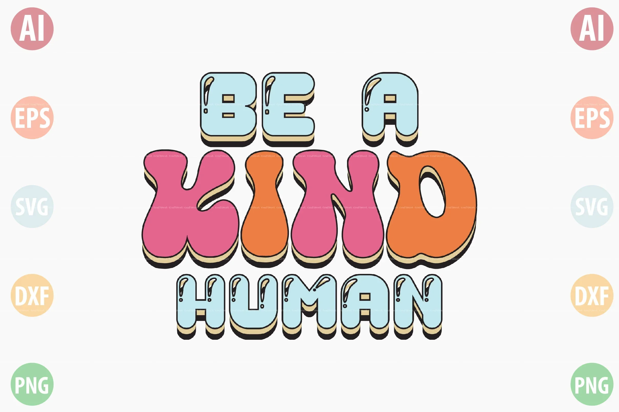Retro Positivity Design SVG Bundle - Image 10