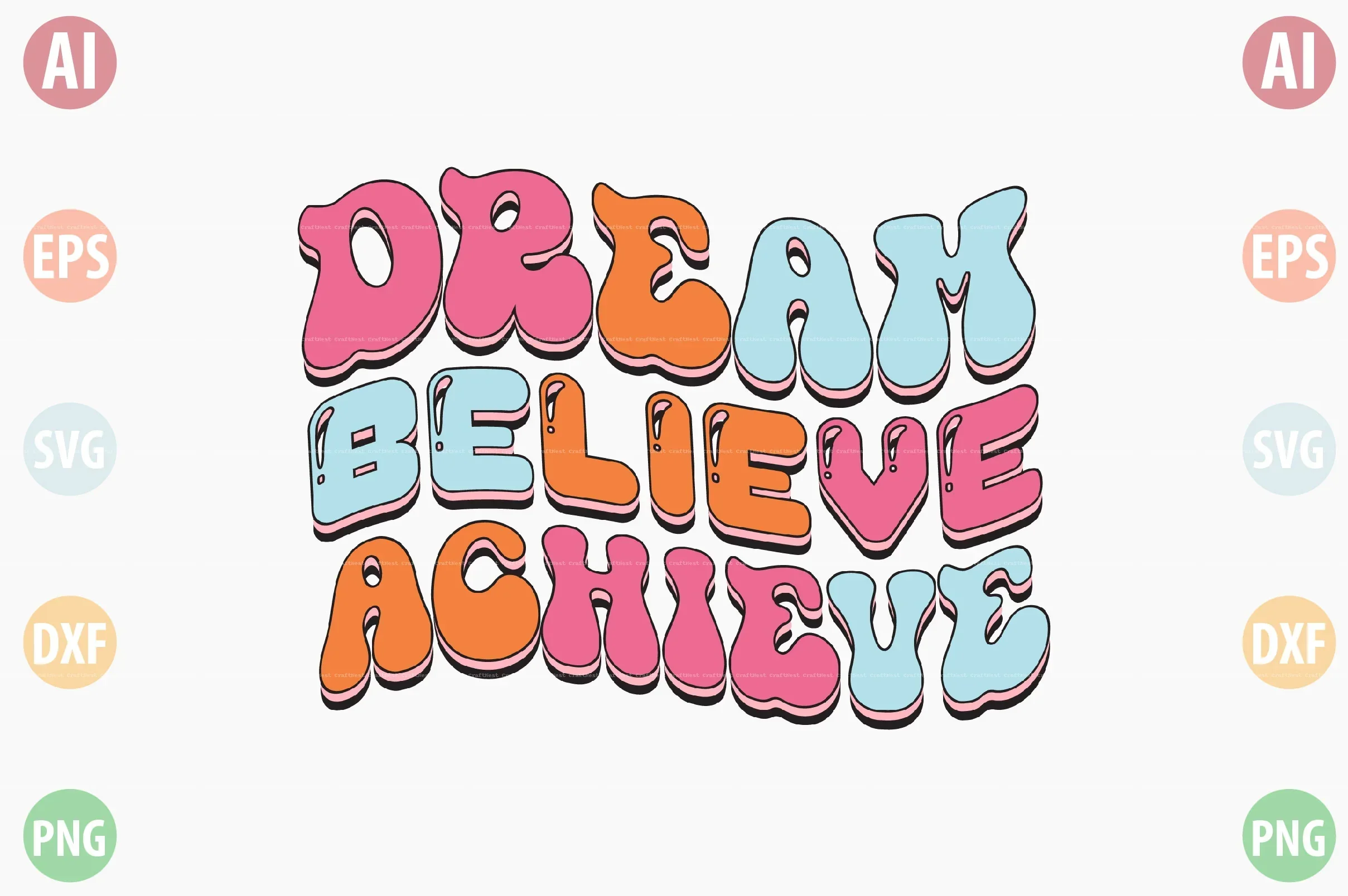Retro Positivity Design SVG Bundle - Image 14