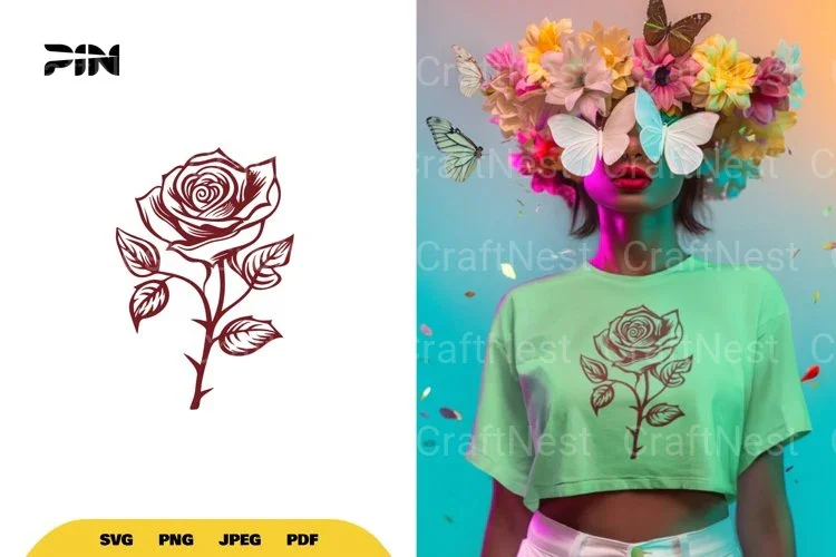 Rose Flower SVG Bundle