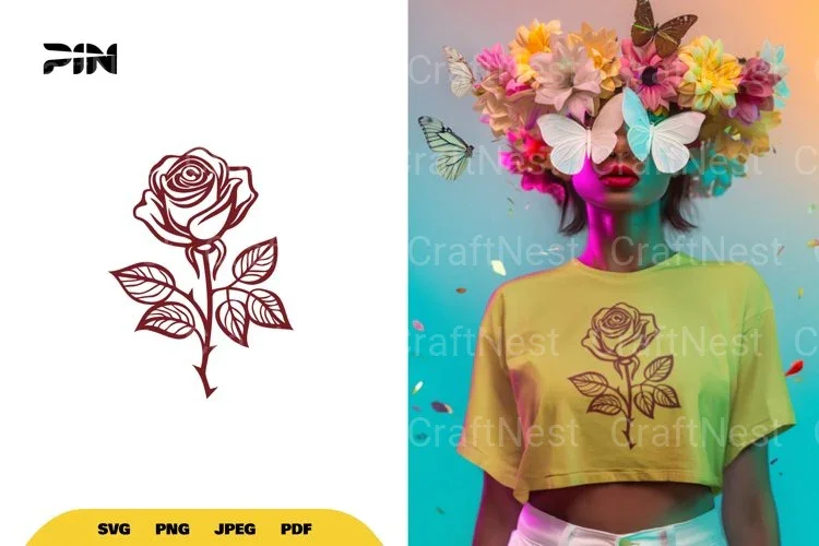 Rose Flower SVG Bundle