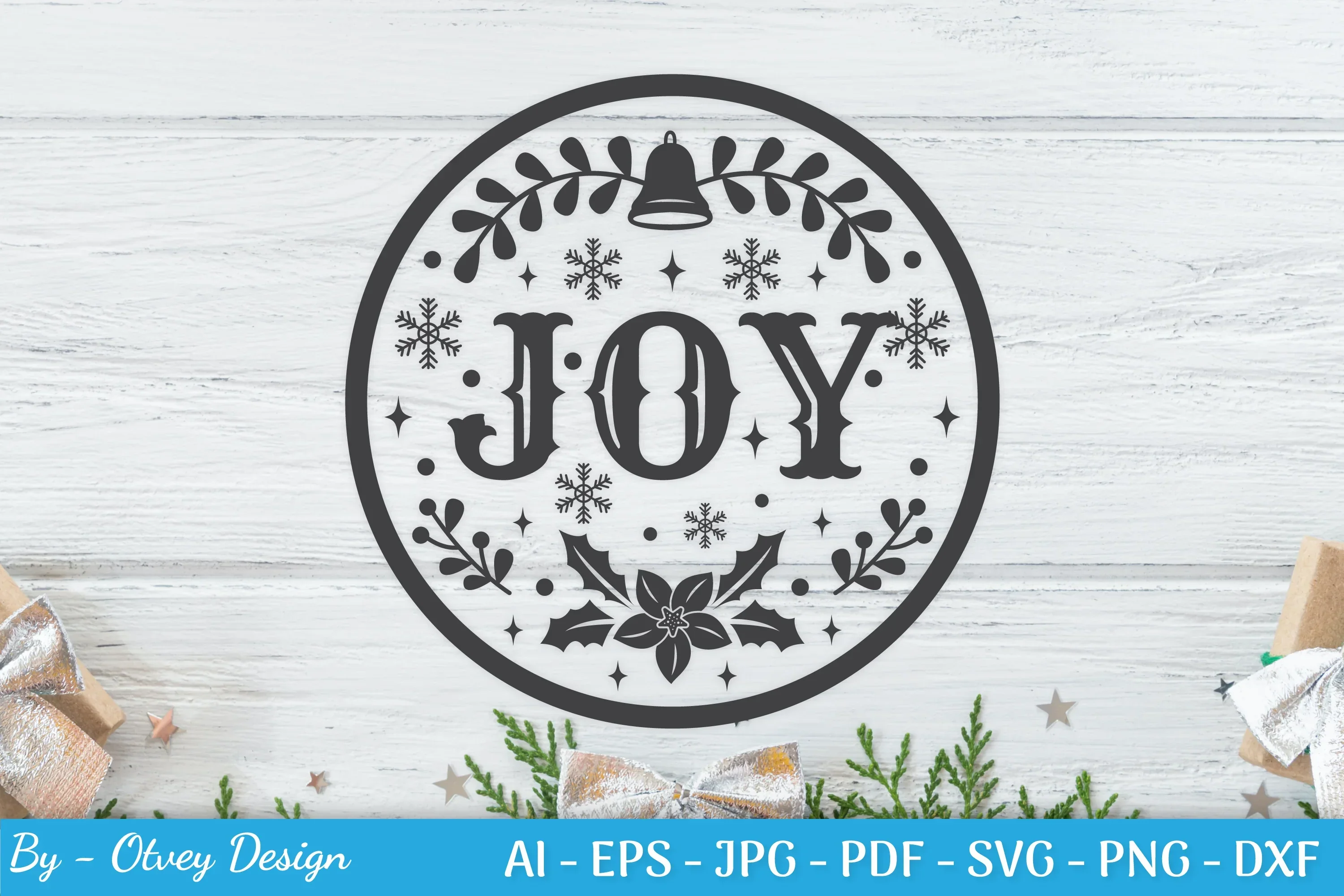 Round Christmas Ornaments SVG Bundle for Cricut - Image 2