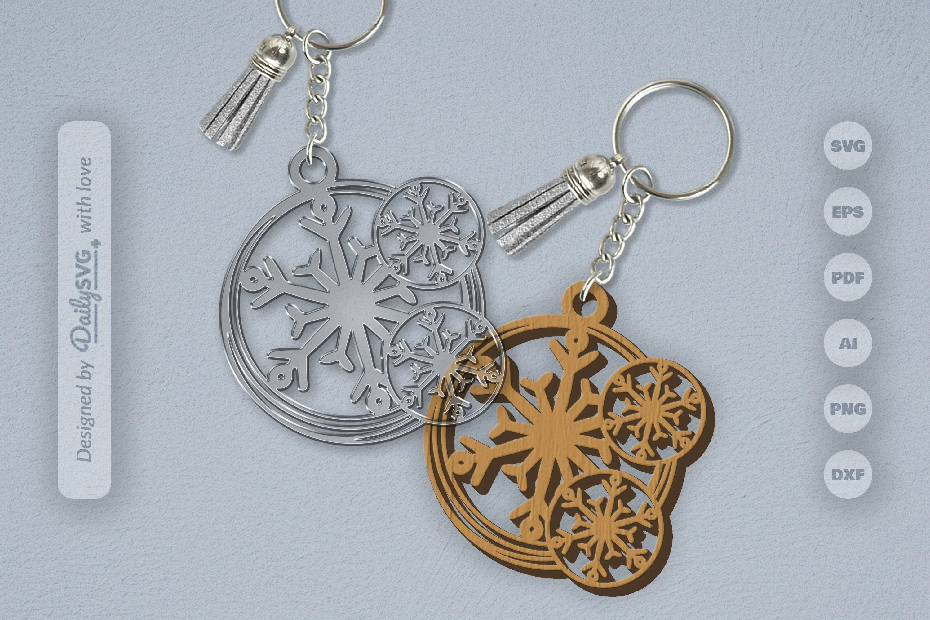 Round Snowflake SVG Bundle
