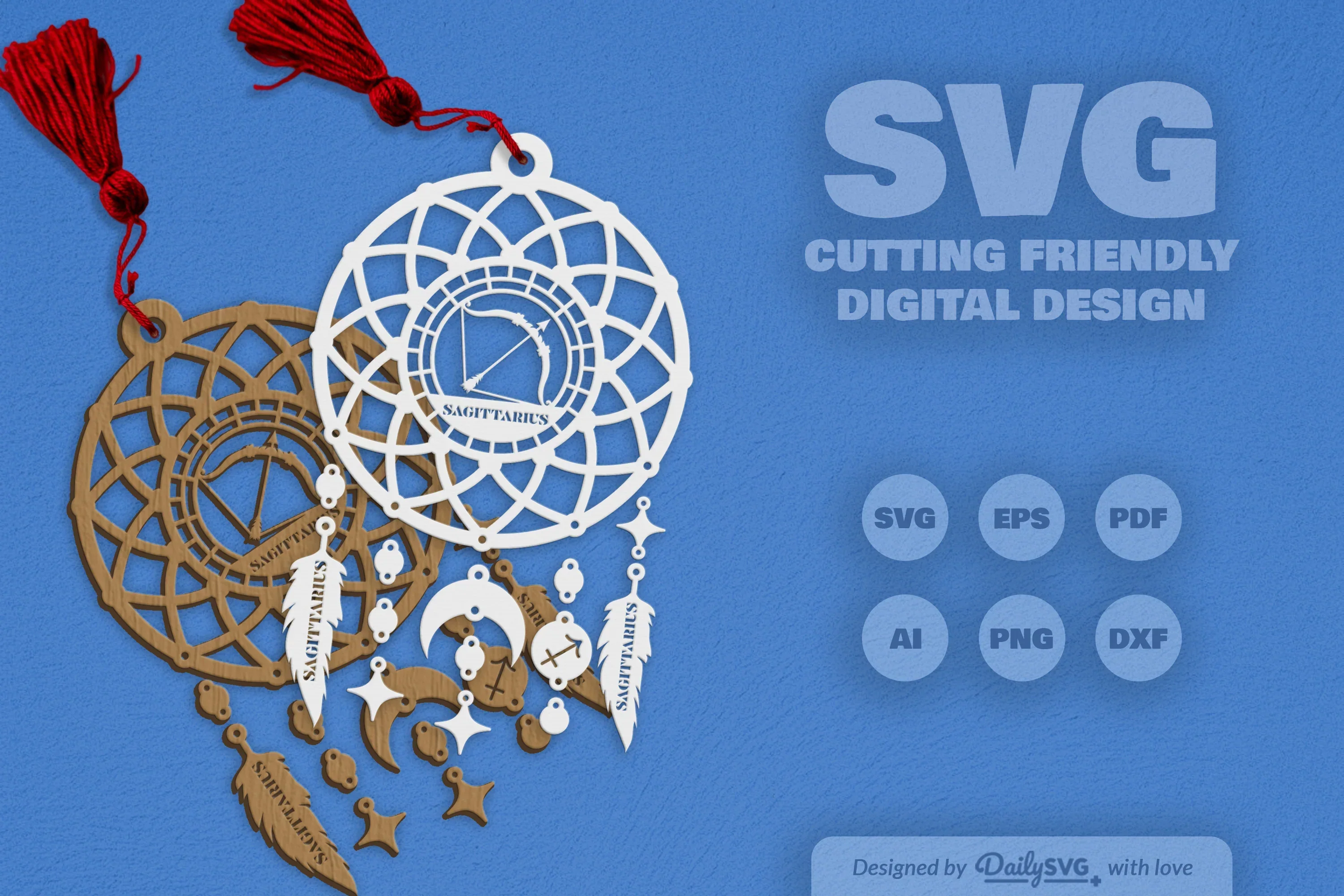 Sagittarius Dream Catcher Set SVG Bundle - Image 2