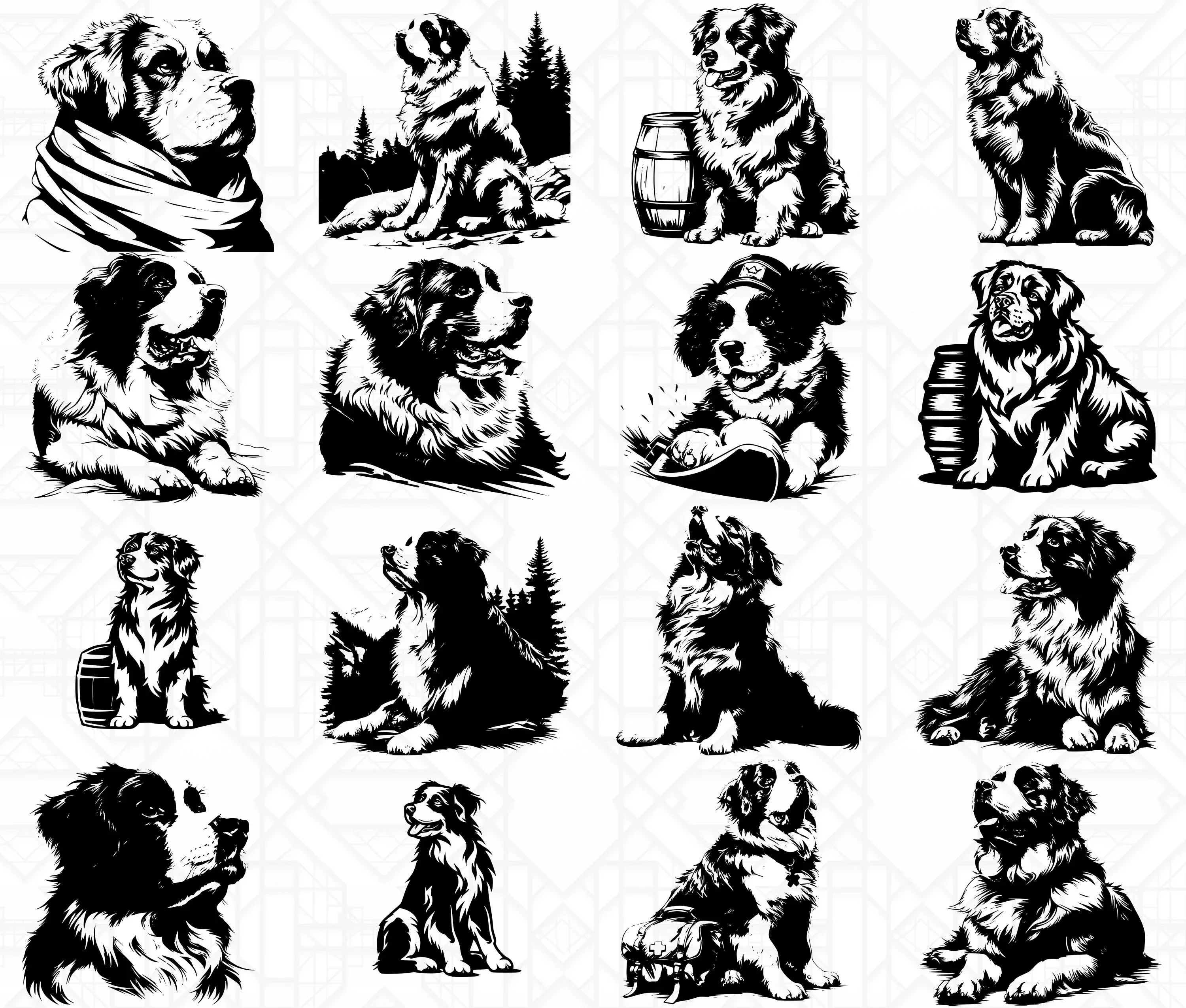 Saint Bernard SVG Bundle - Image 2