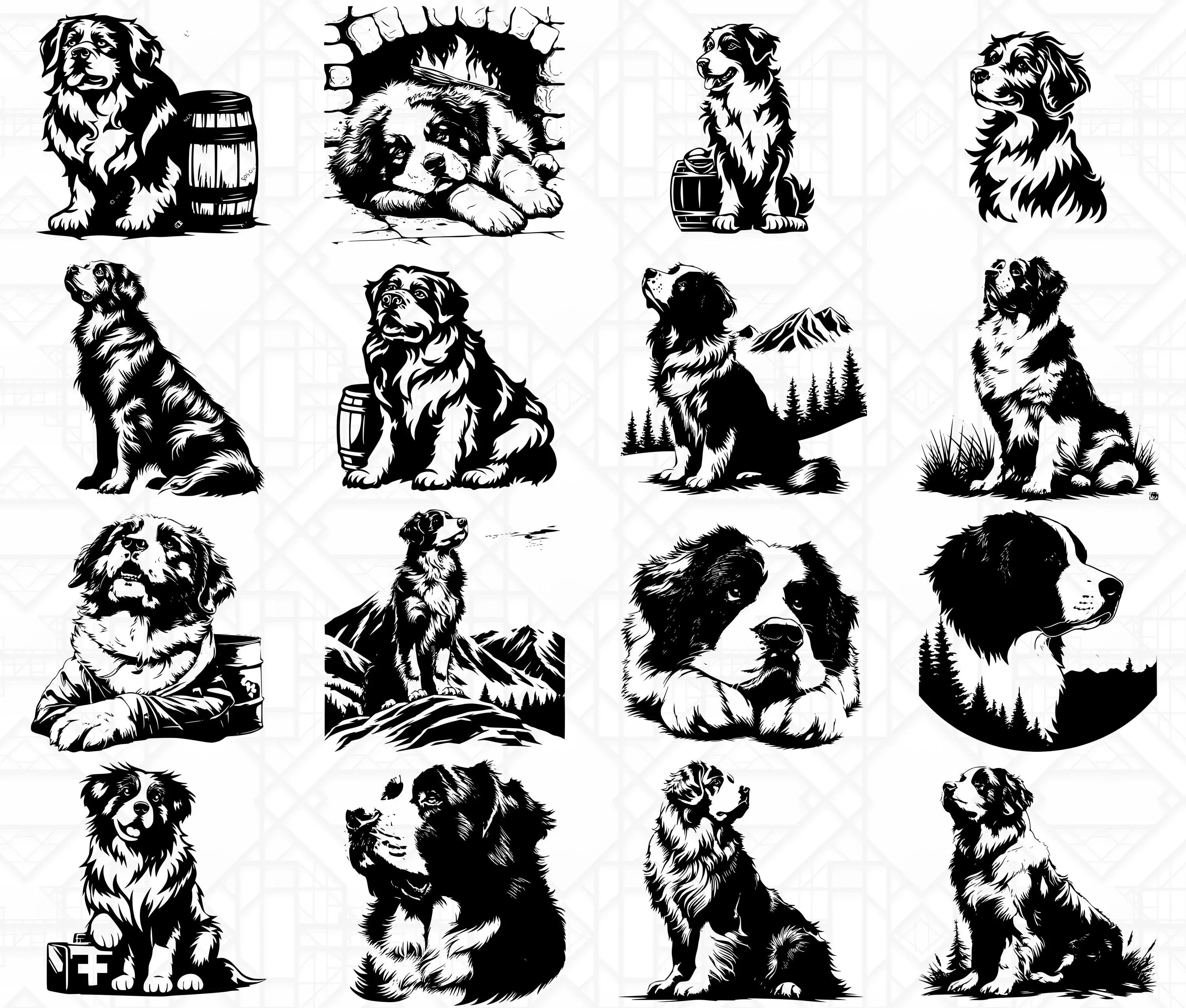 Saint Bernard SVG Bundle - Image 4
