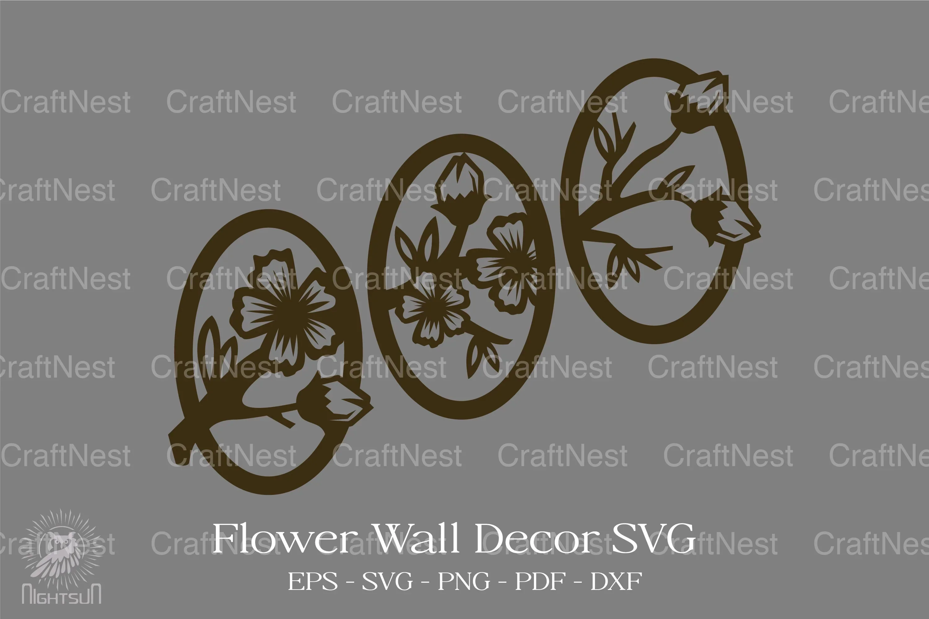 Sakura Branch Wall Decor Clipart Bundle - Image 2