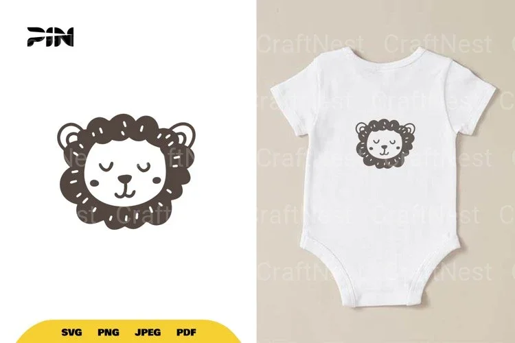 Scandinavian Doodle Lion SVG Bundle