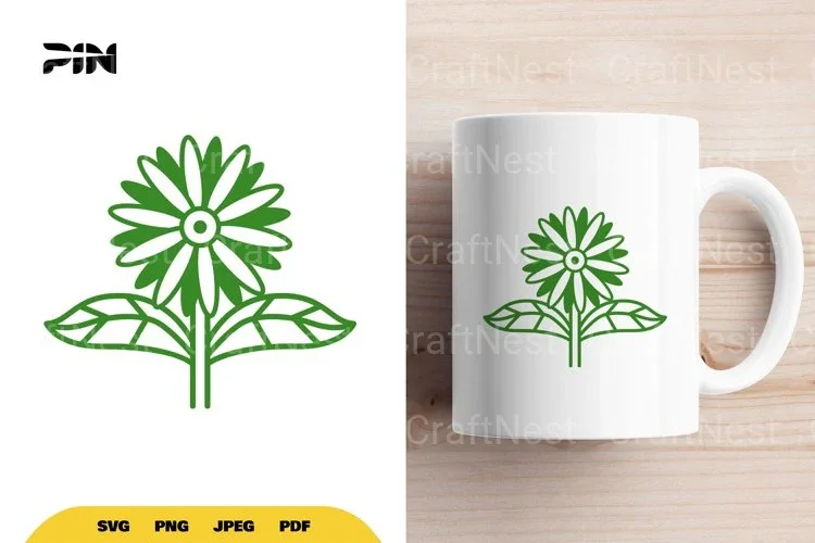 Scandinavian Flower Element Clipart Bundle
