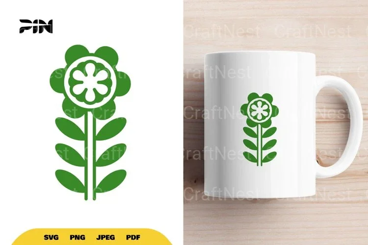 Scandinavian Flower Element Clipart Bundle