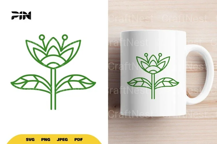 Scandinavian Flower Element SVG Bundle