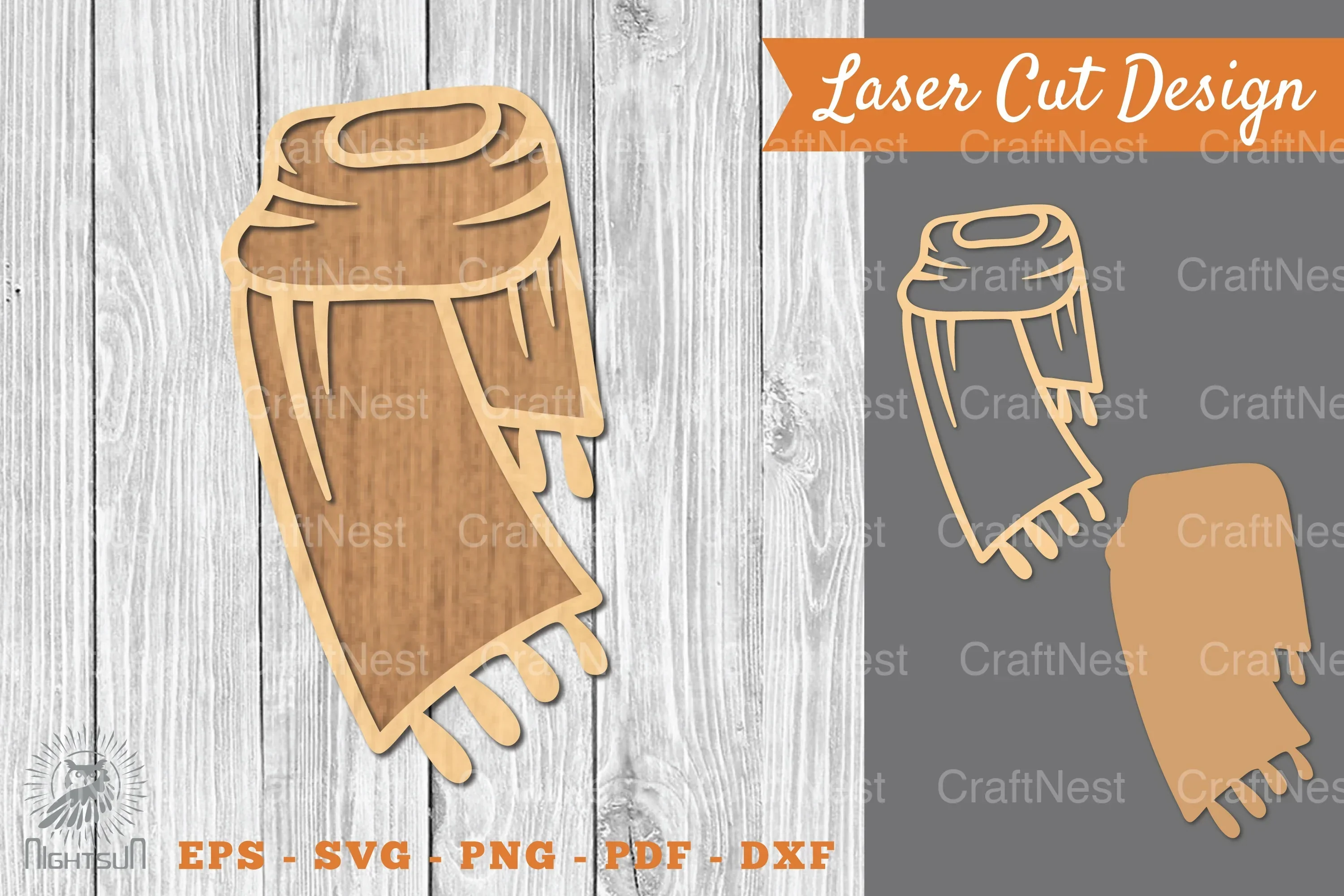 Scarf Laser Cut Decoration Clipart Bundle