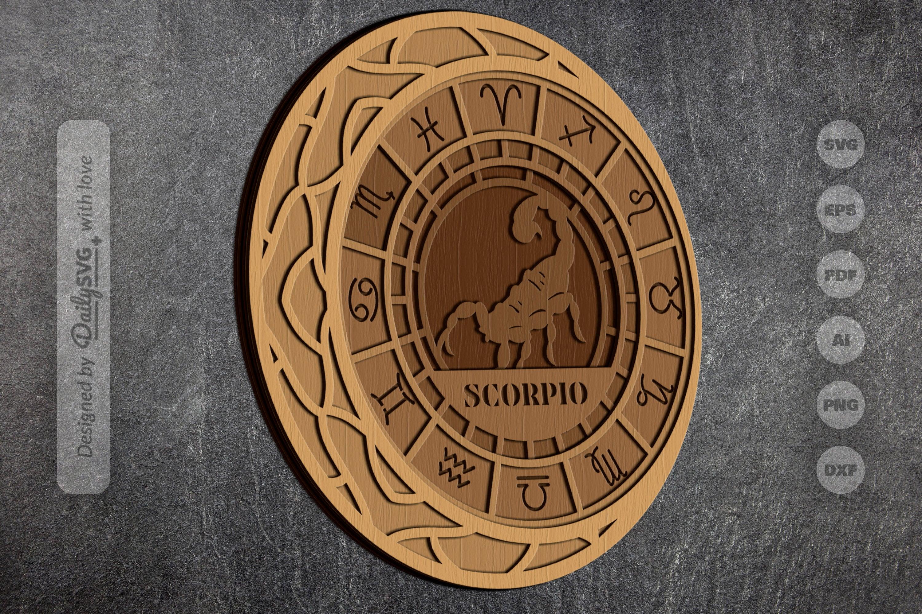 Scorpio Zodiac Laser Cut SVG Bundle - Image 3