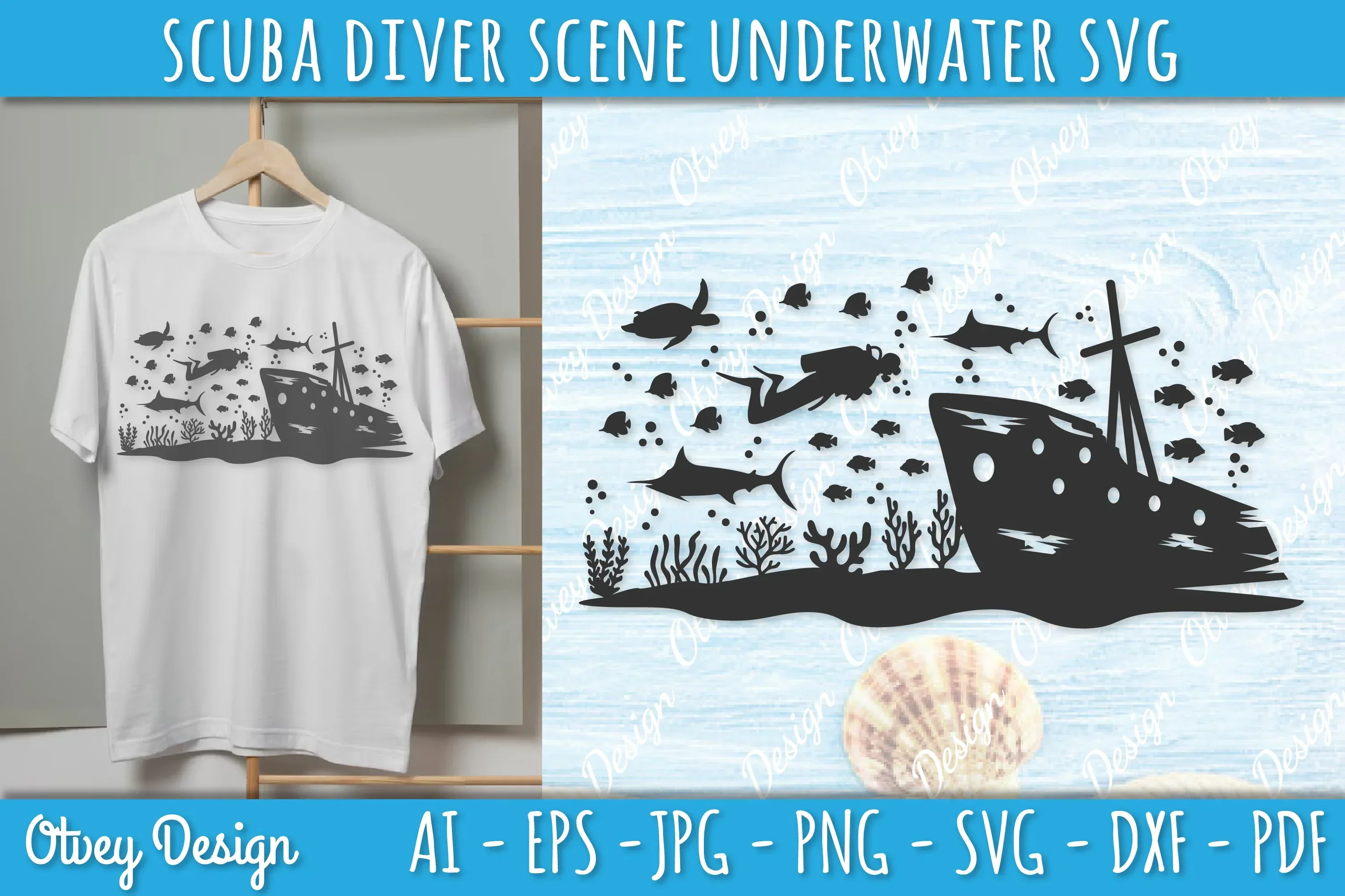 Scuba Diver Underwater World SVG Bundle - Image 2