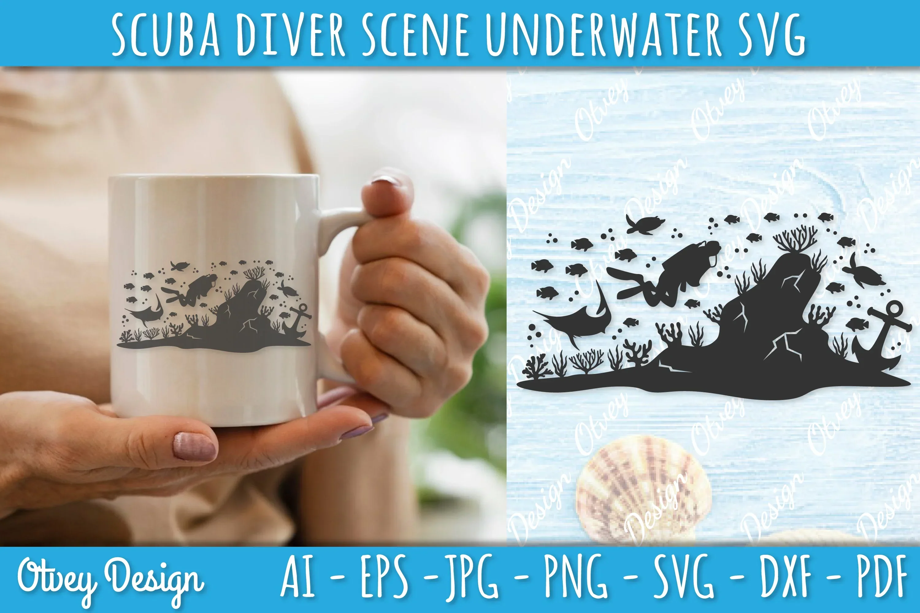 Scuba Diver Underwater World SVG Bundle - Image 3