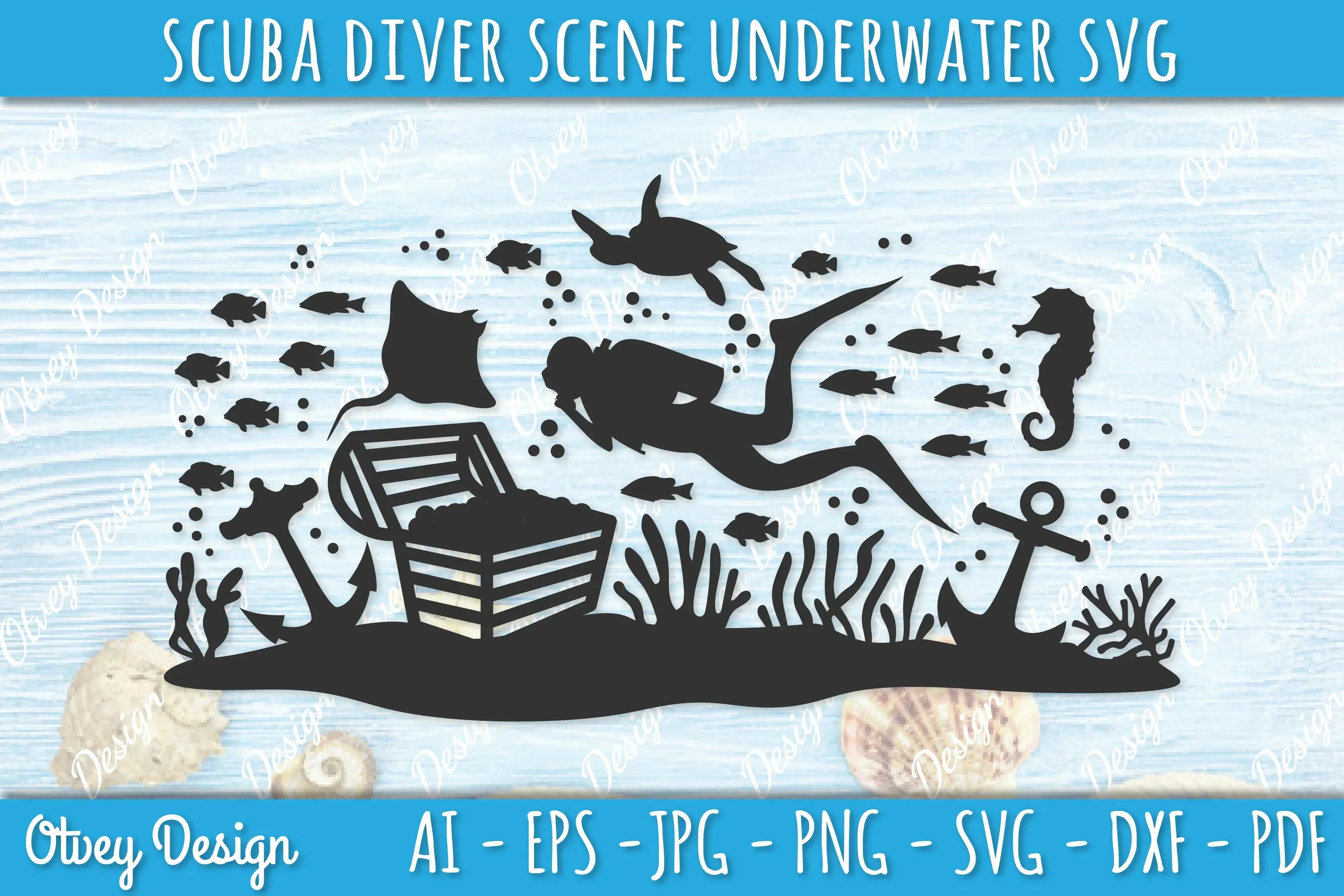 Scuba Diver Underwater World SVG Bundle