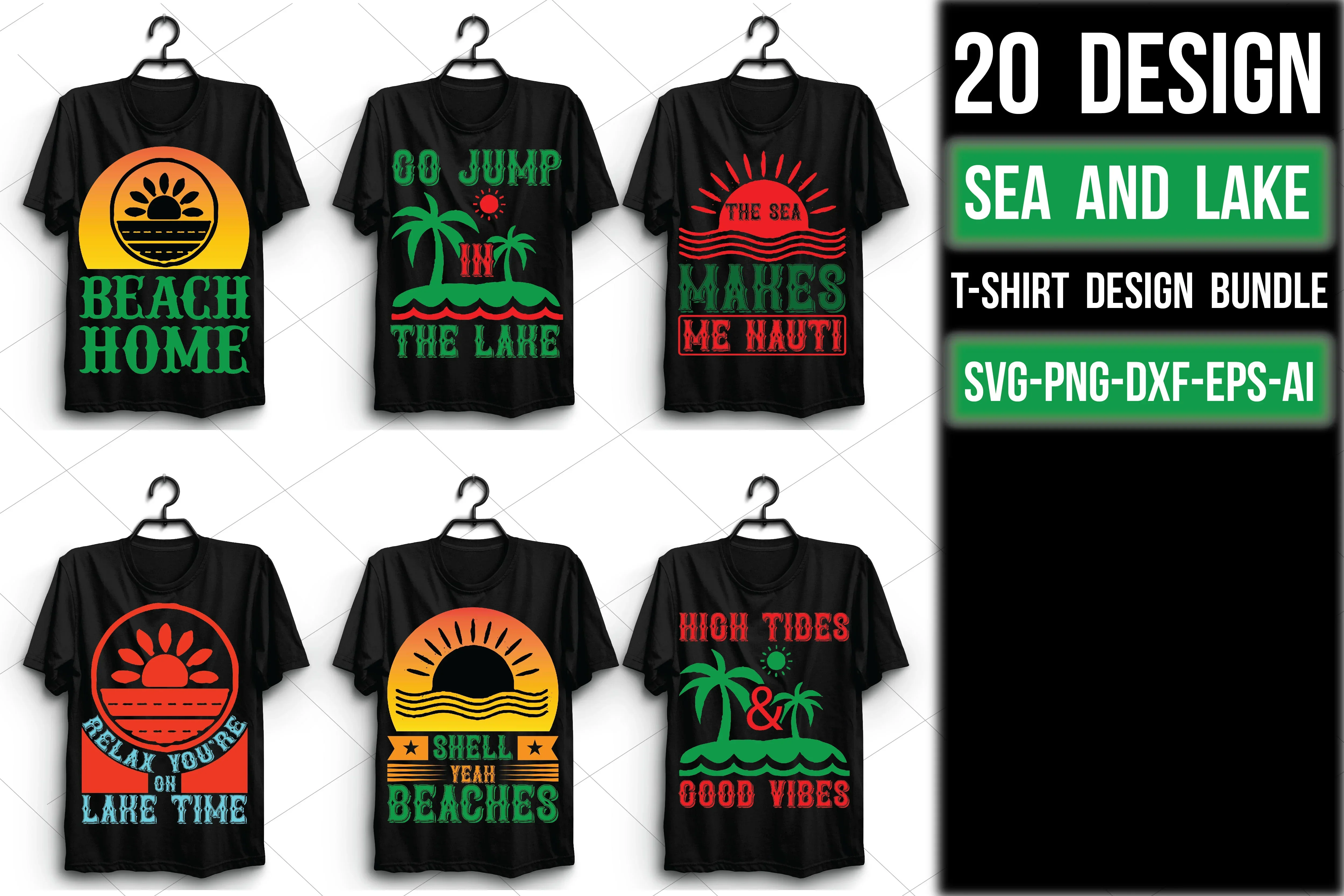 Sea And Lake T Shirt Bundle - Image 2