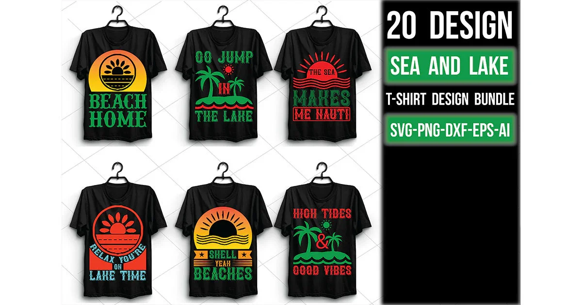 Sea And Lake T Shirt Bundle - Image 3