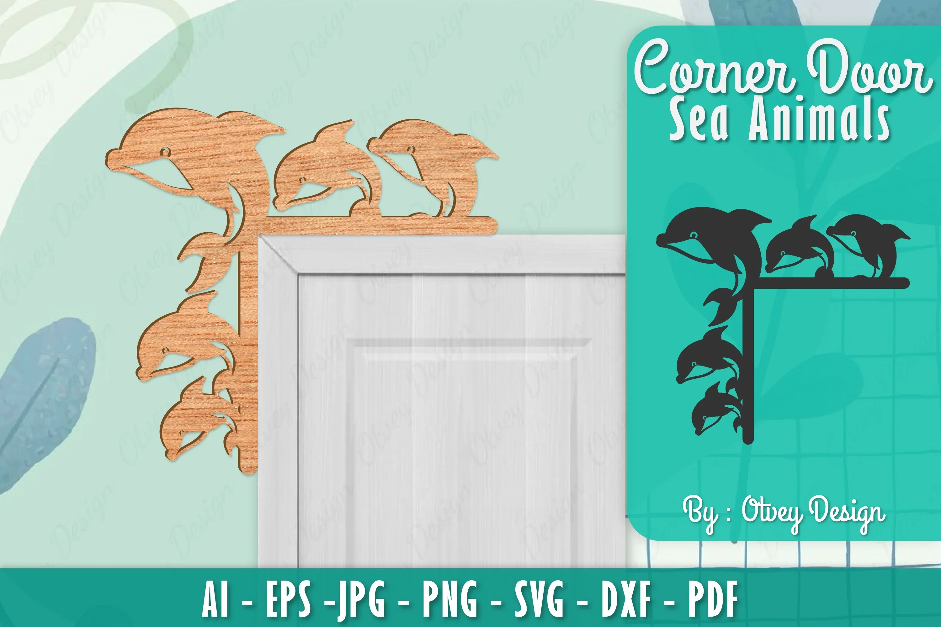Sea Animals Door Corner Decoration SVG Bundle