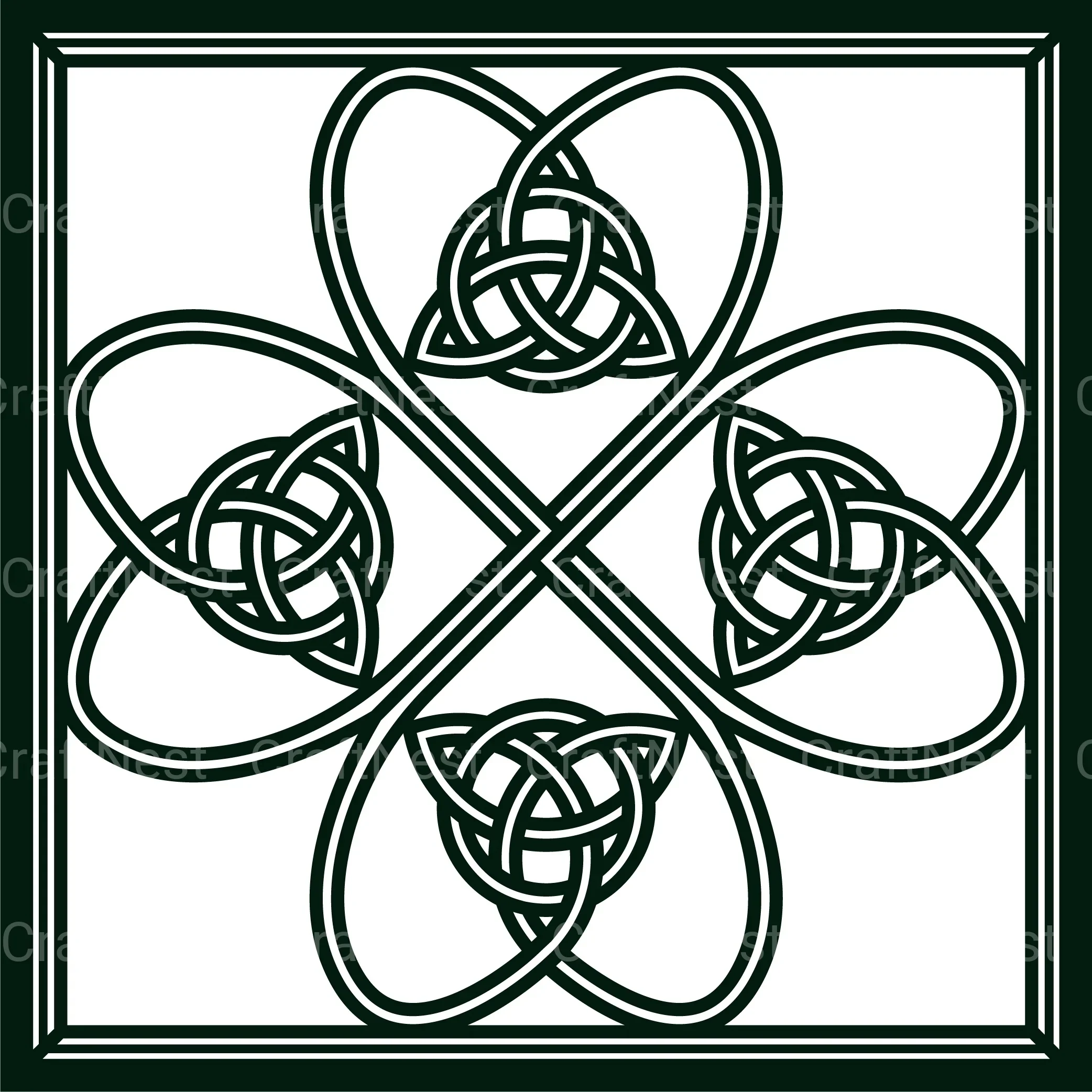 Shamrock Celtic Mandala Layered Papercut Clipart Bundle - Image 10