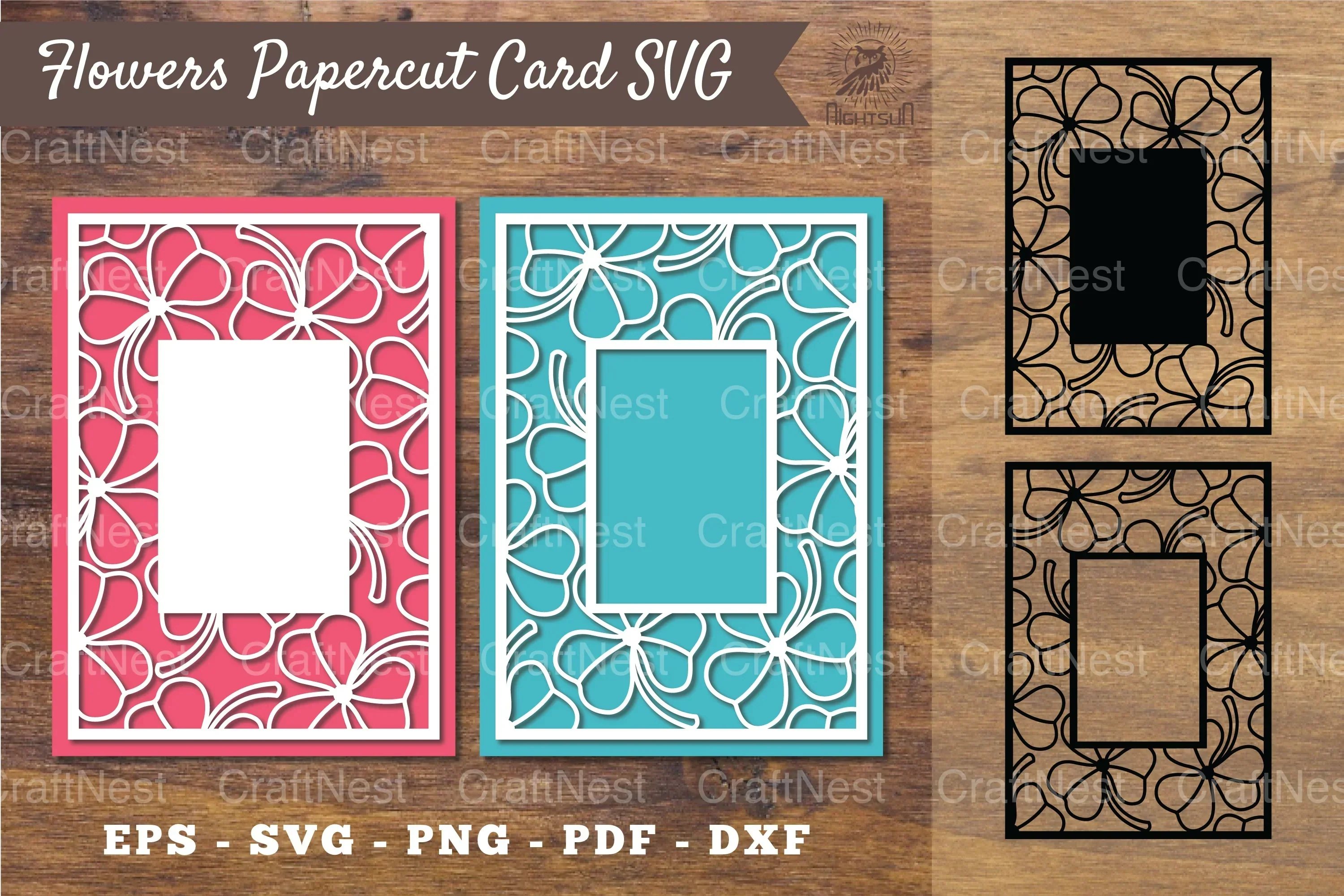 Shamrock Irish Flower Papercut Card Clipart Bundle