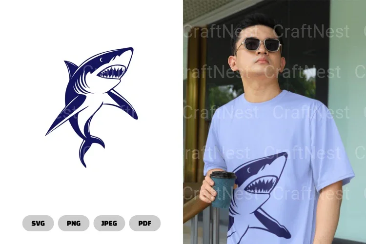 Shark Illustration Clipart Bundle