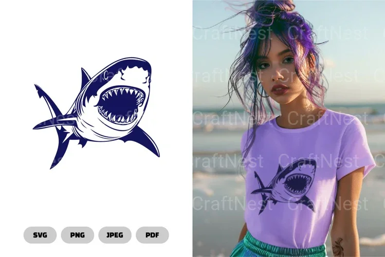 Shark Illustration Clipart Bundle