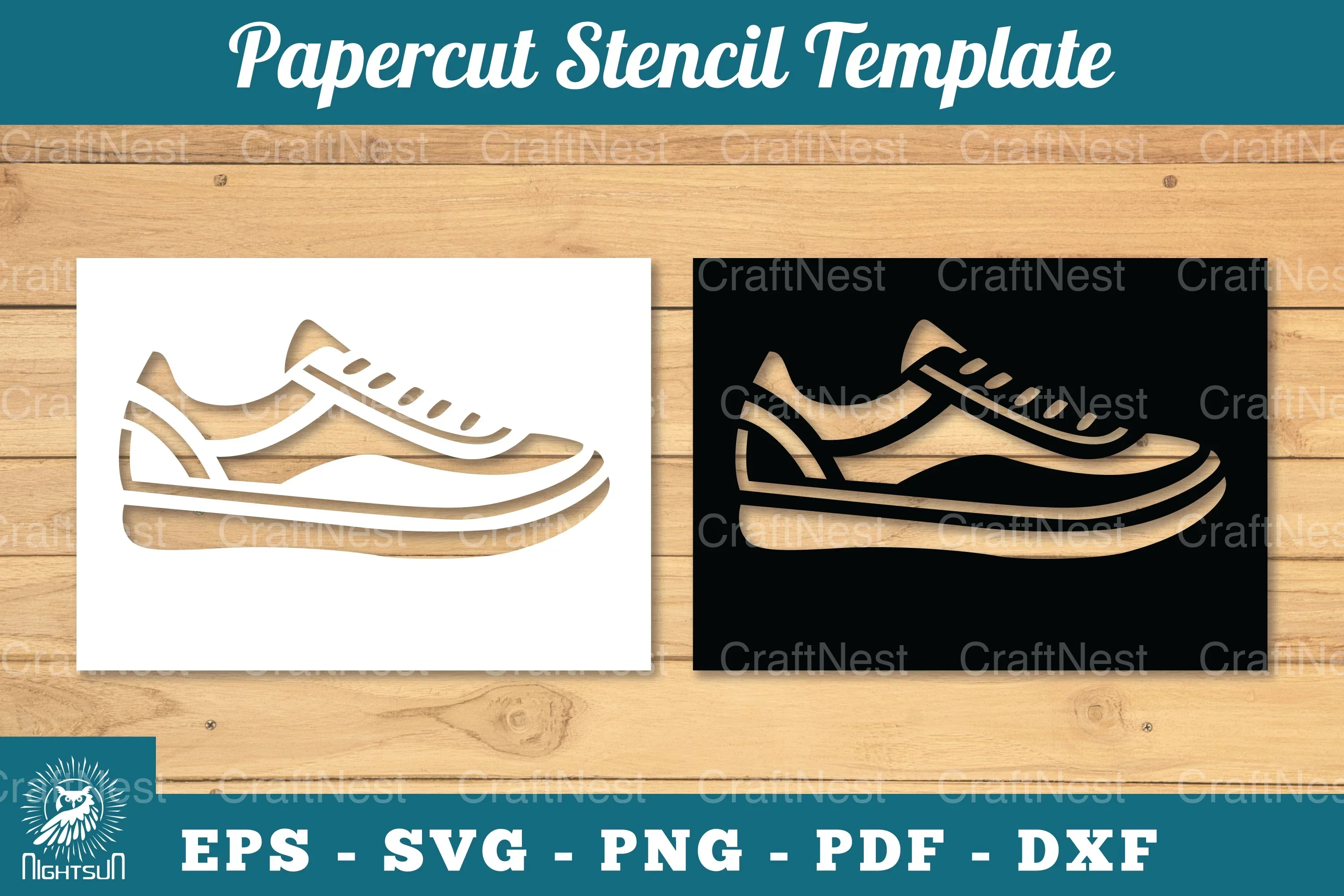 Shoes Papercut Stencil SVG Bundle