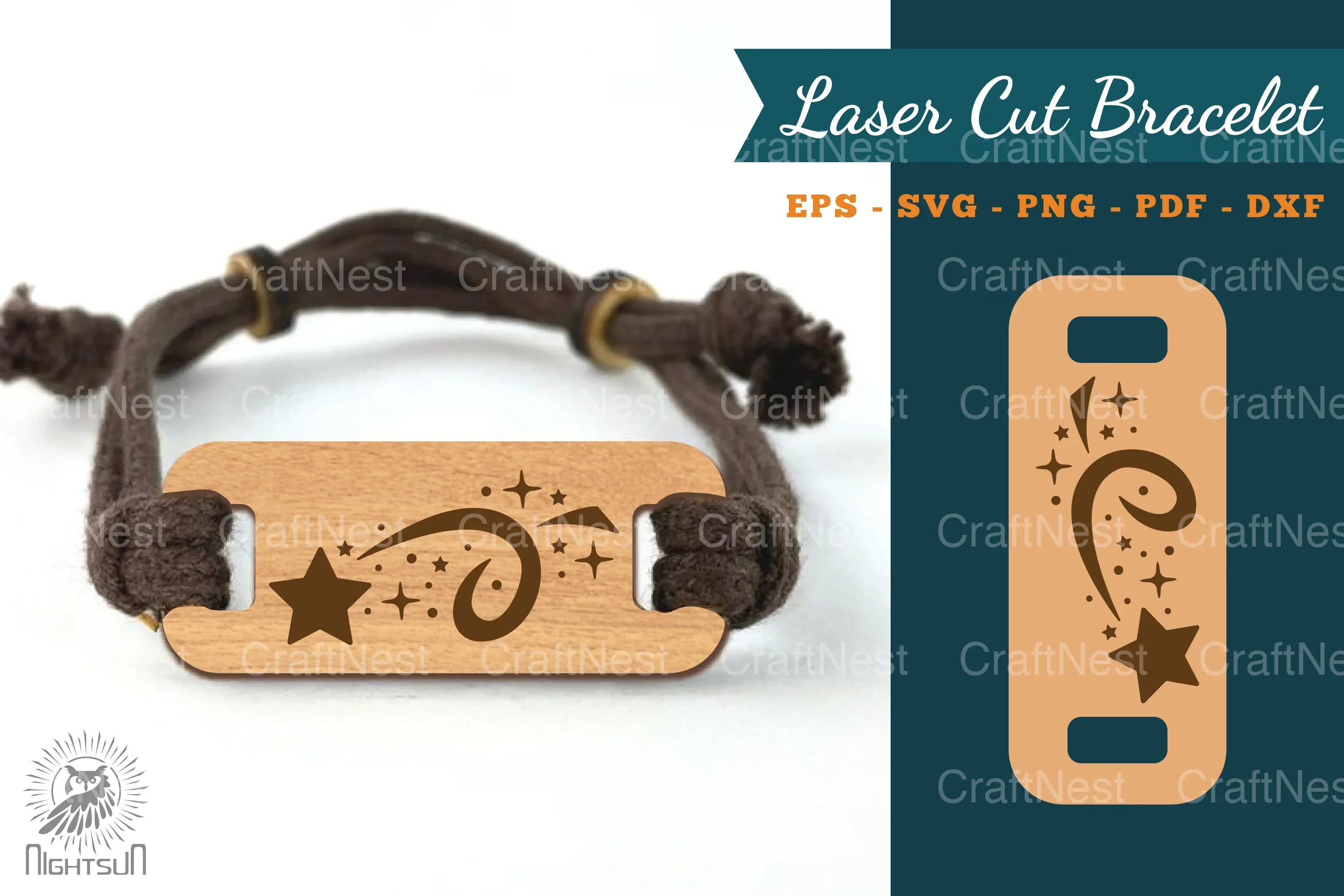 Shooting Stars Laser-Cut Bracelet Design Bundle