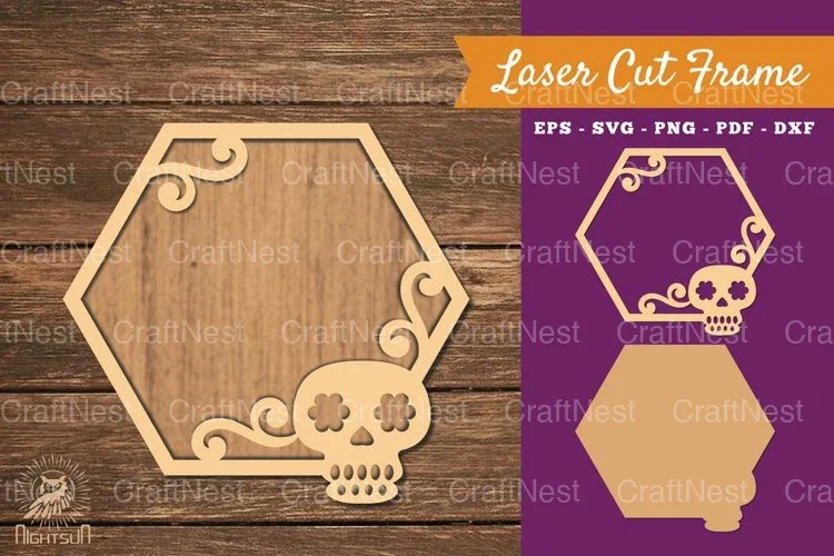 Skeleton Laser Cut Frame SVG Bundle