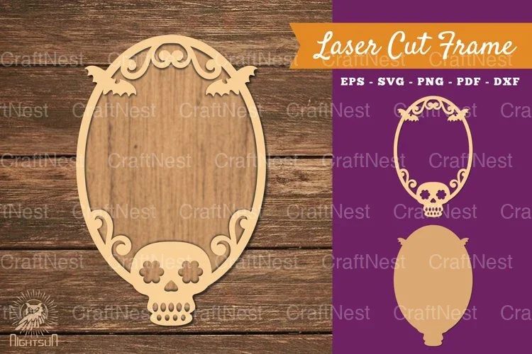 Skeleton Laser Cut Frame SVG Bundle