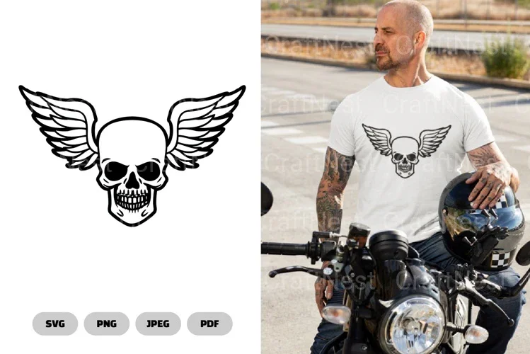 Skull and Wing SVG Bundle
