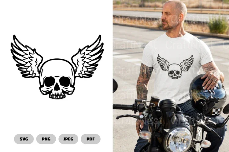 Skull and Wing SVG Bundle