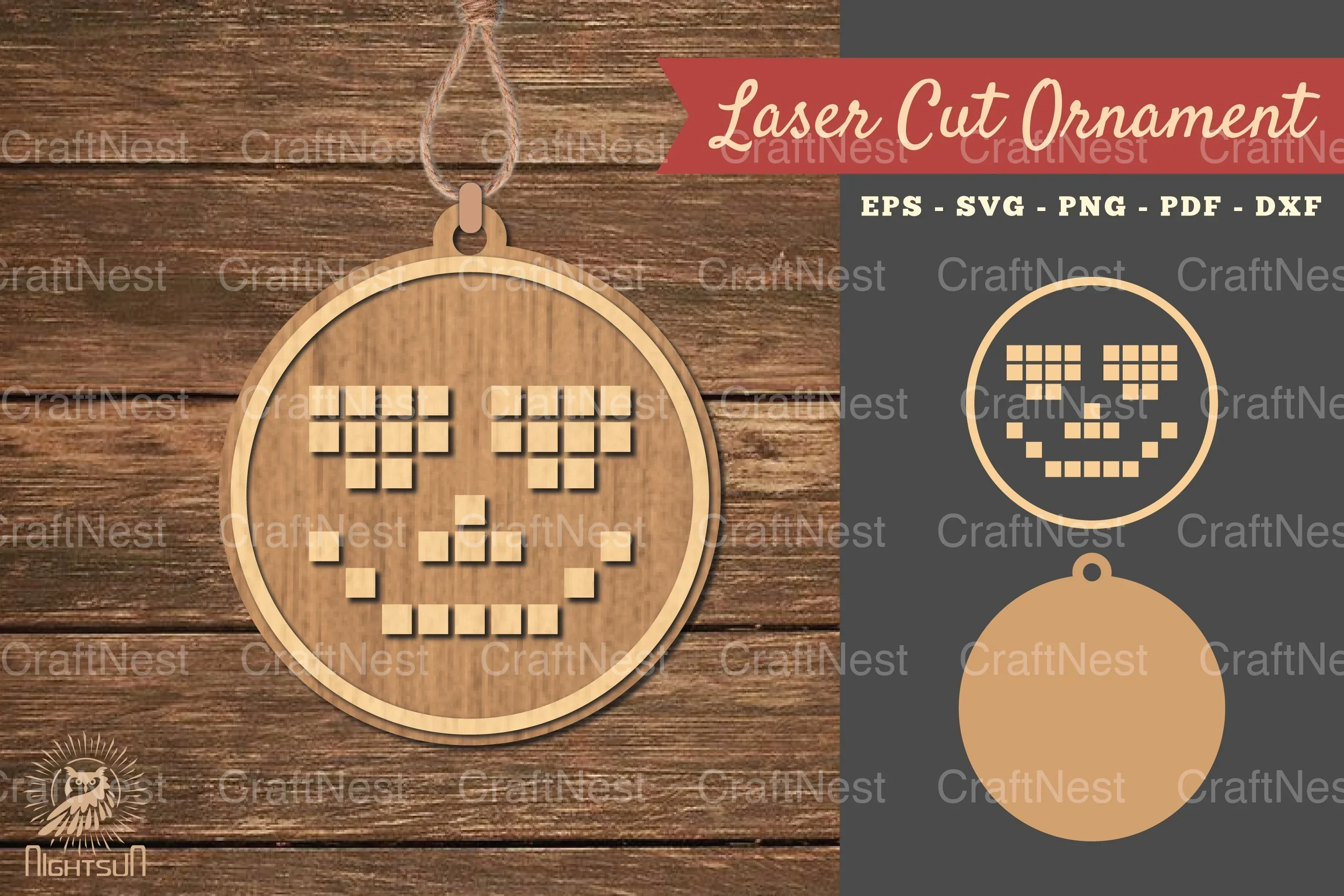 Smile Laser Cut Ornament SVG Bundle