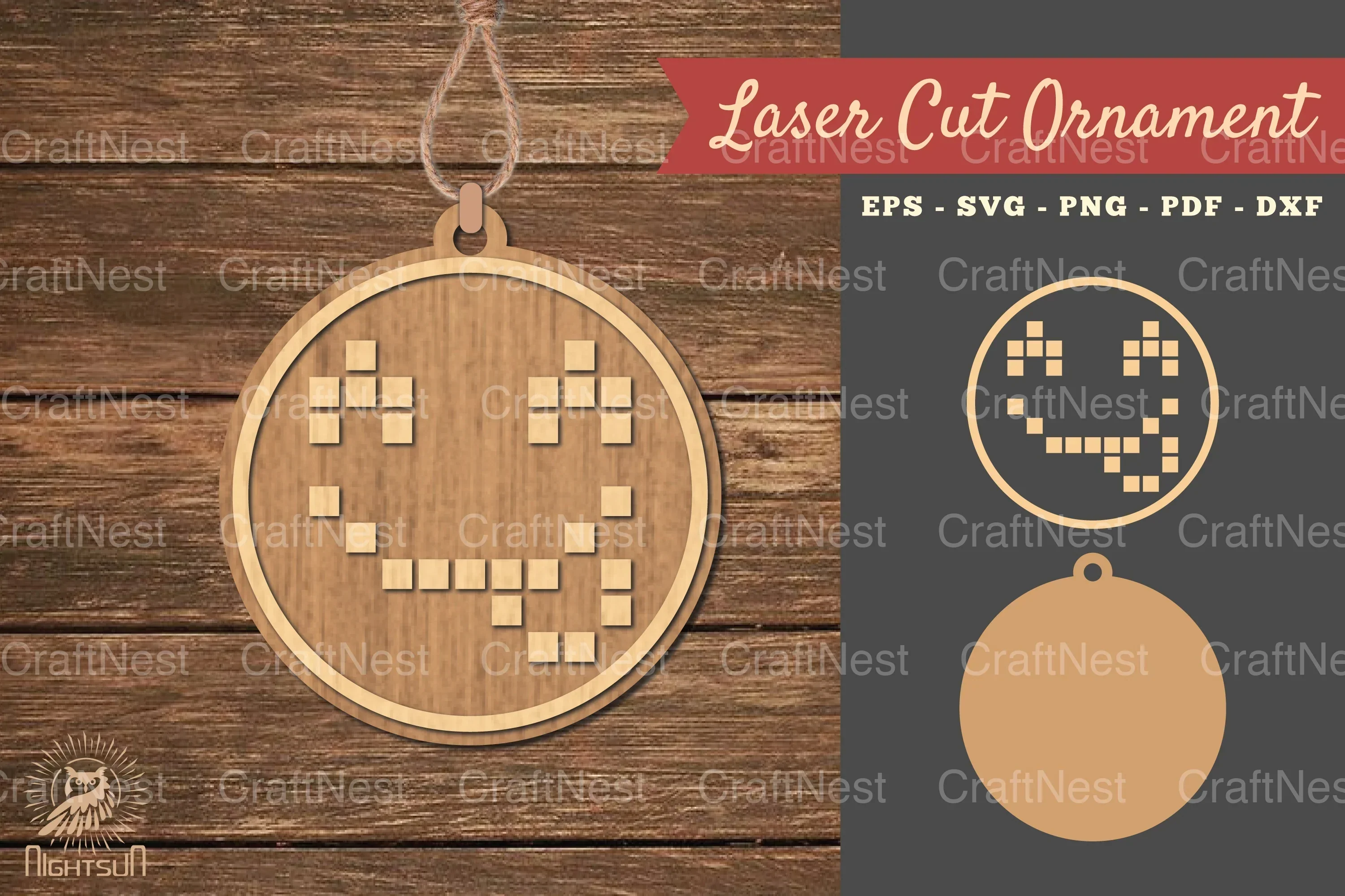 Smile Laser Cut Ornament SVG Bundle