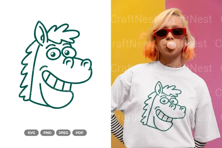 Smiling Horse Animal SVG Bundle