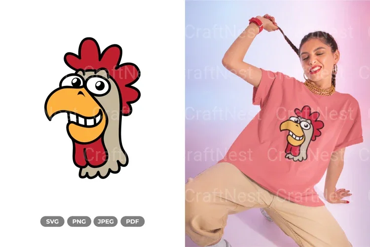 Smiling Rooster Animal SVG Bundle