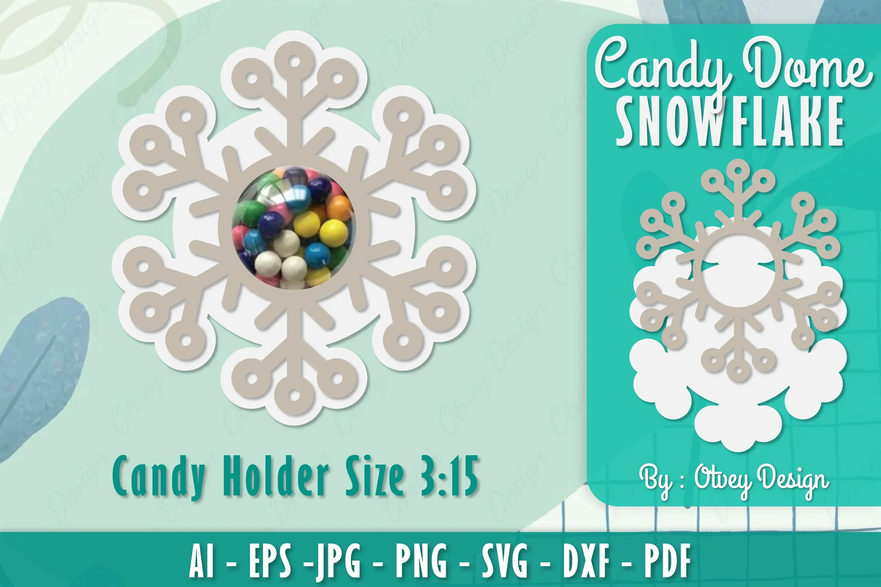 Snowflake Candy Dome SVG Bundle