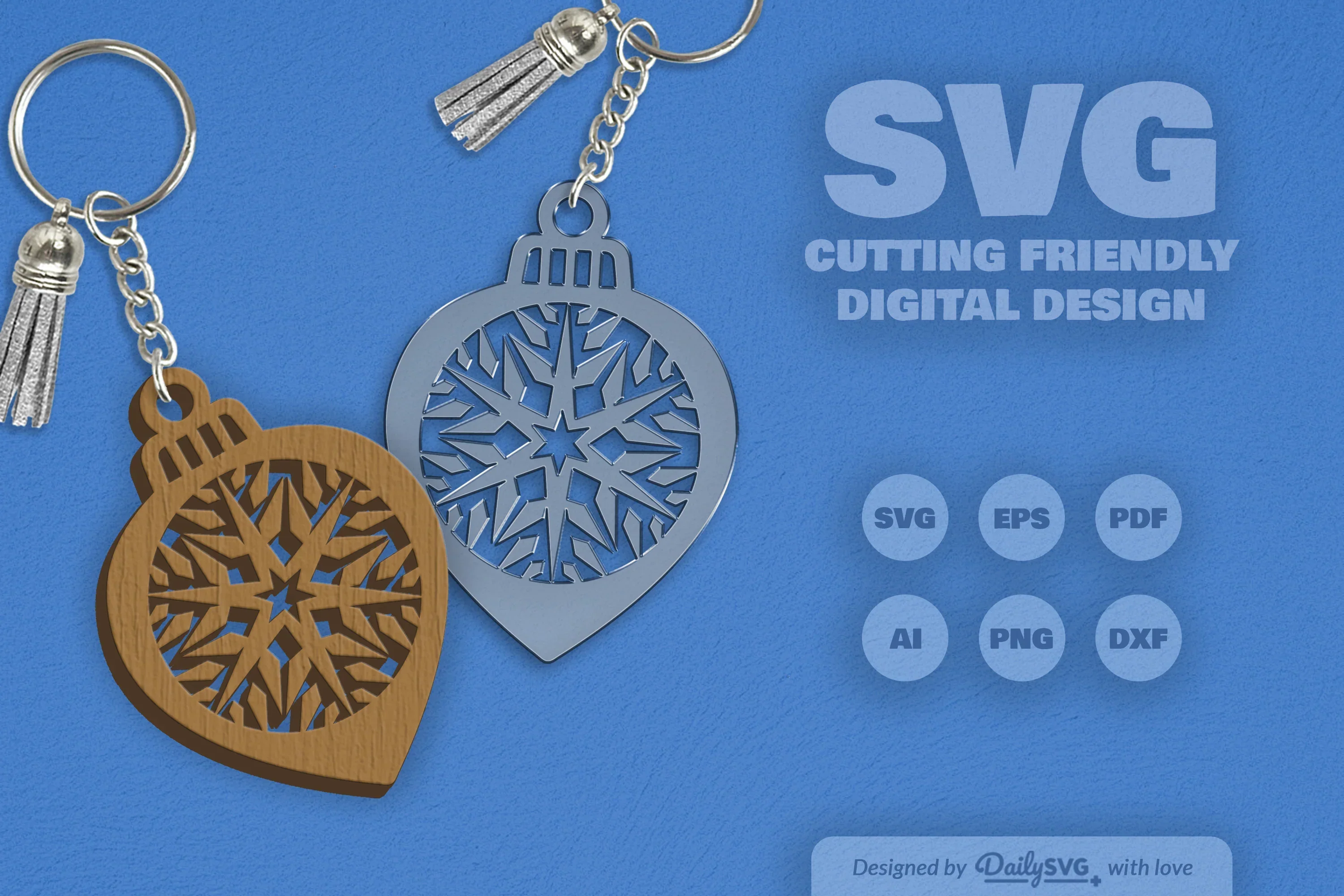 Snowflake Christmas Bauble SVG Bundle - Image 2