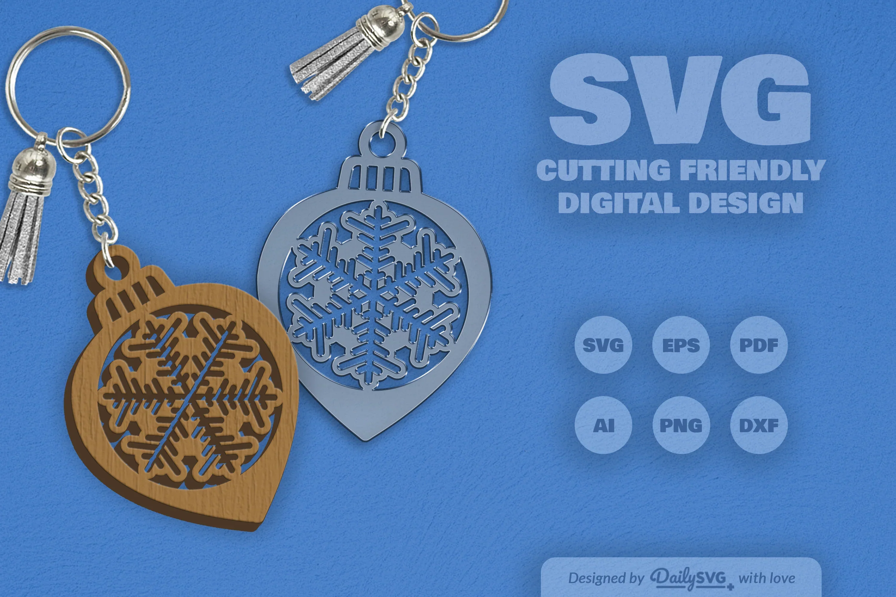 Snowflake Christmas Bauble SVG Bundle - Image 2