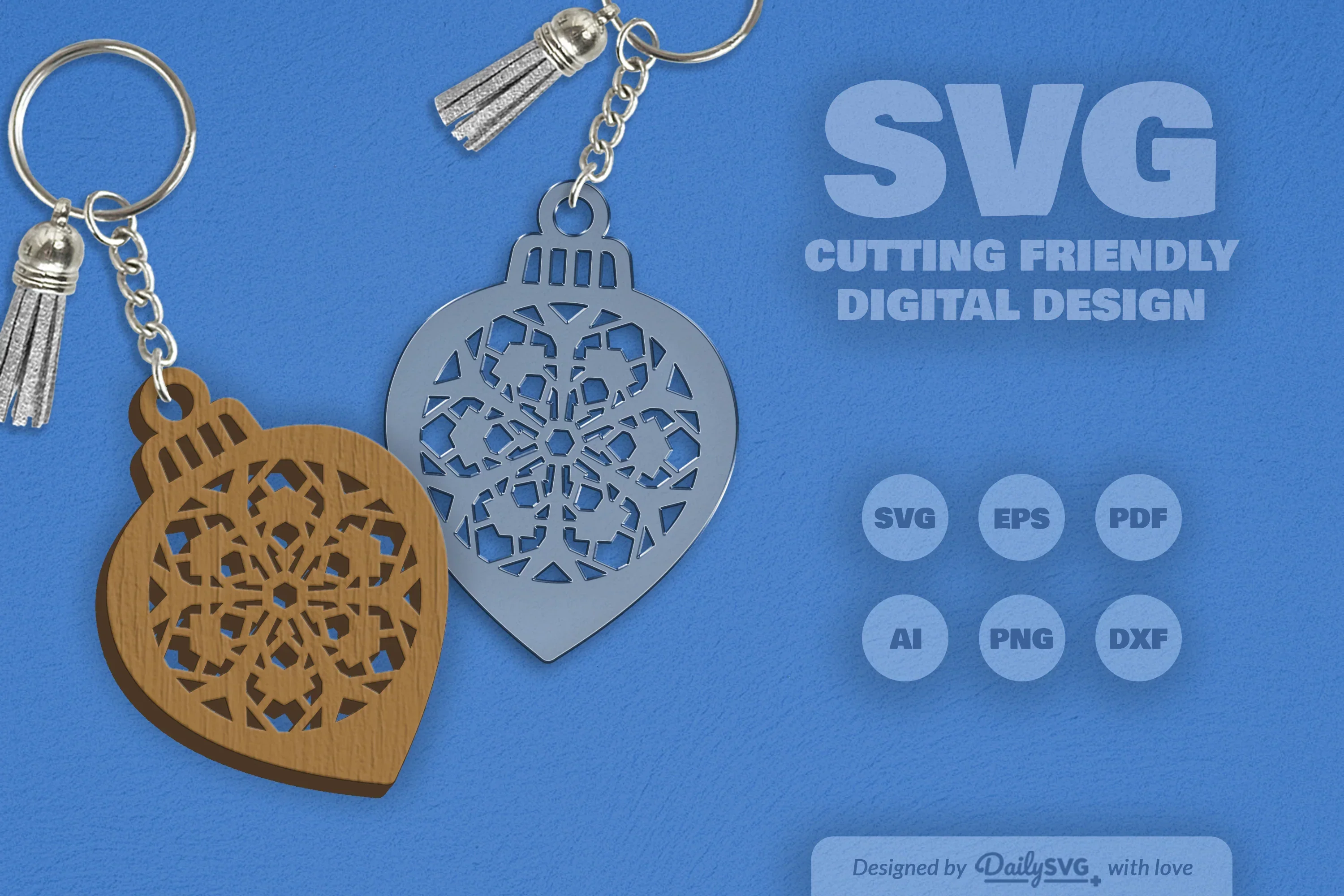 Snowflake Christmas Bauble SVG Bundle - Image 2