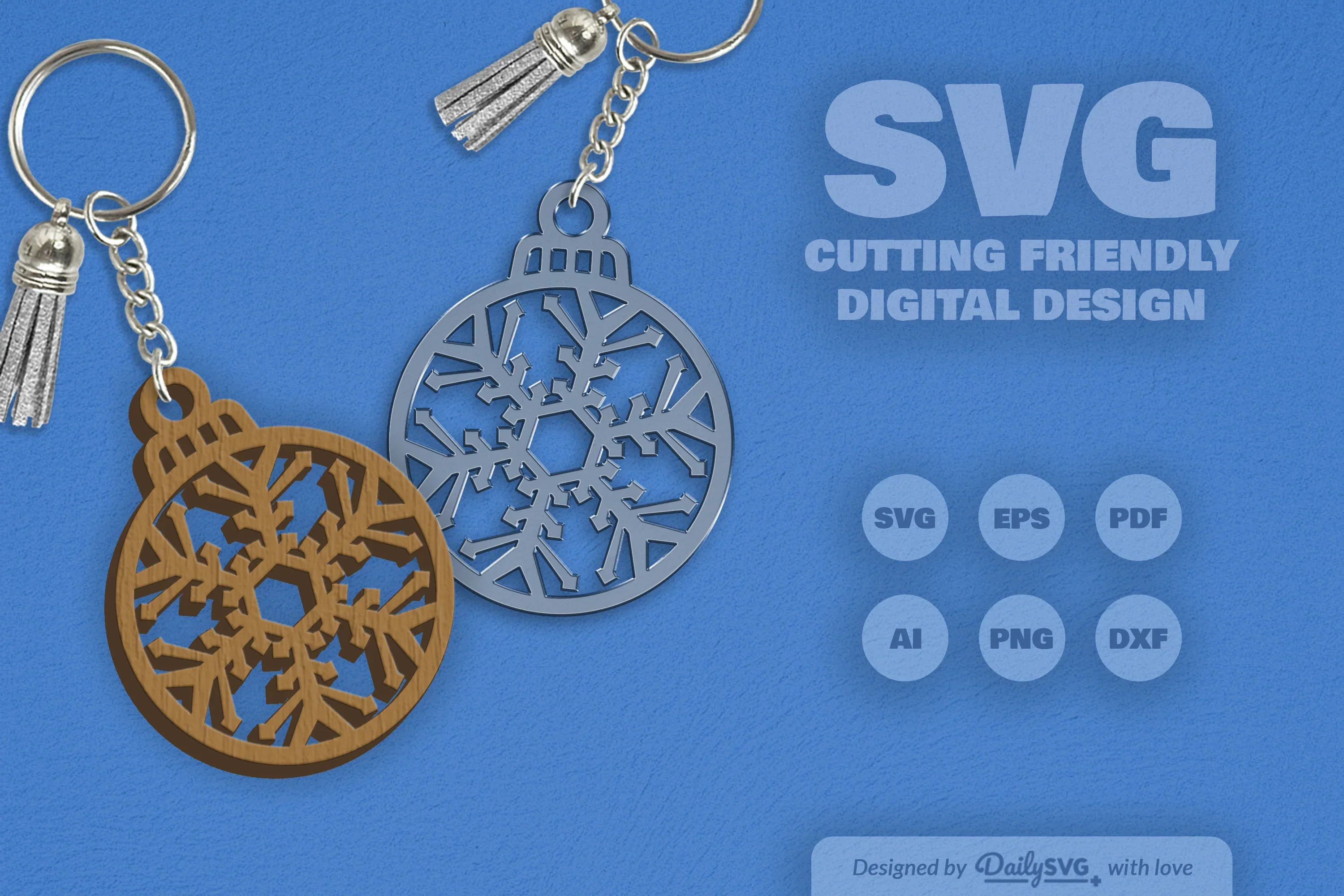 Snowflake Christmas Bauble SVG Bundle - Image 2